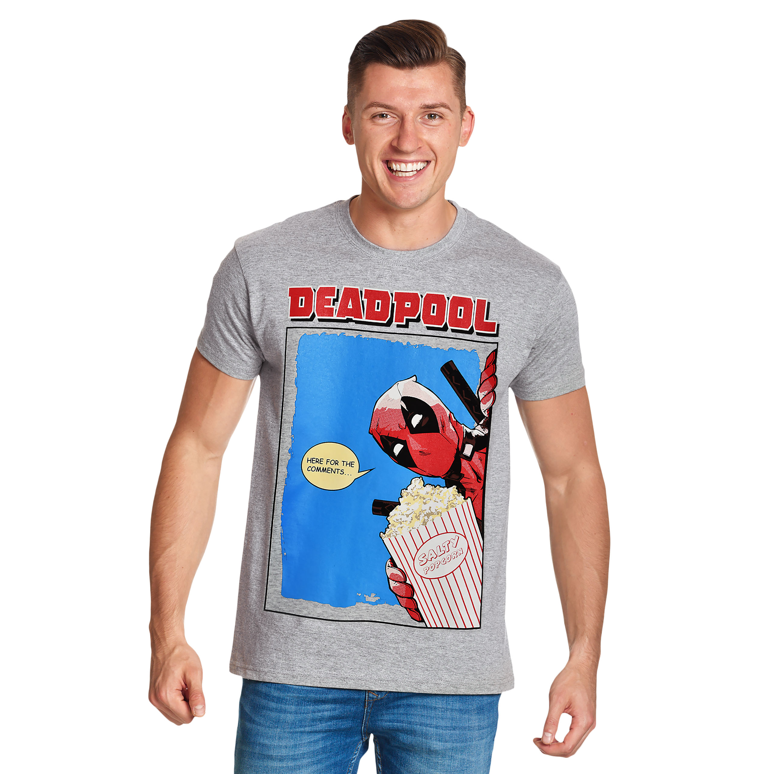 Deadpool - Here for the Comments T-Shirt grau