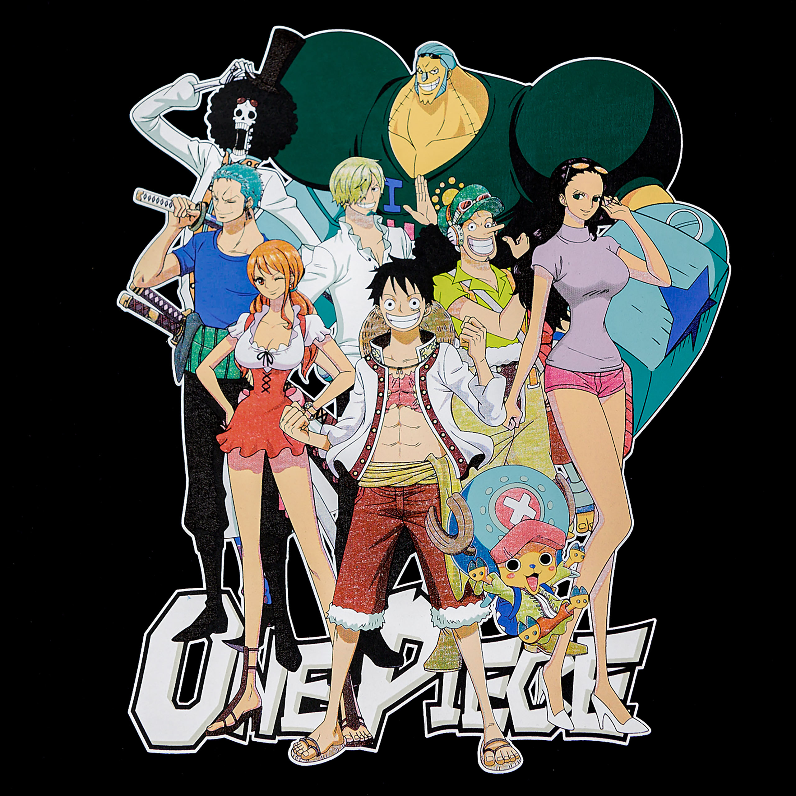 One Piece - Ruffy mit Strohhutbande T-Shirt schwarz