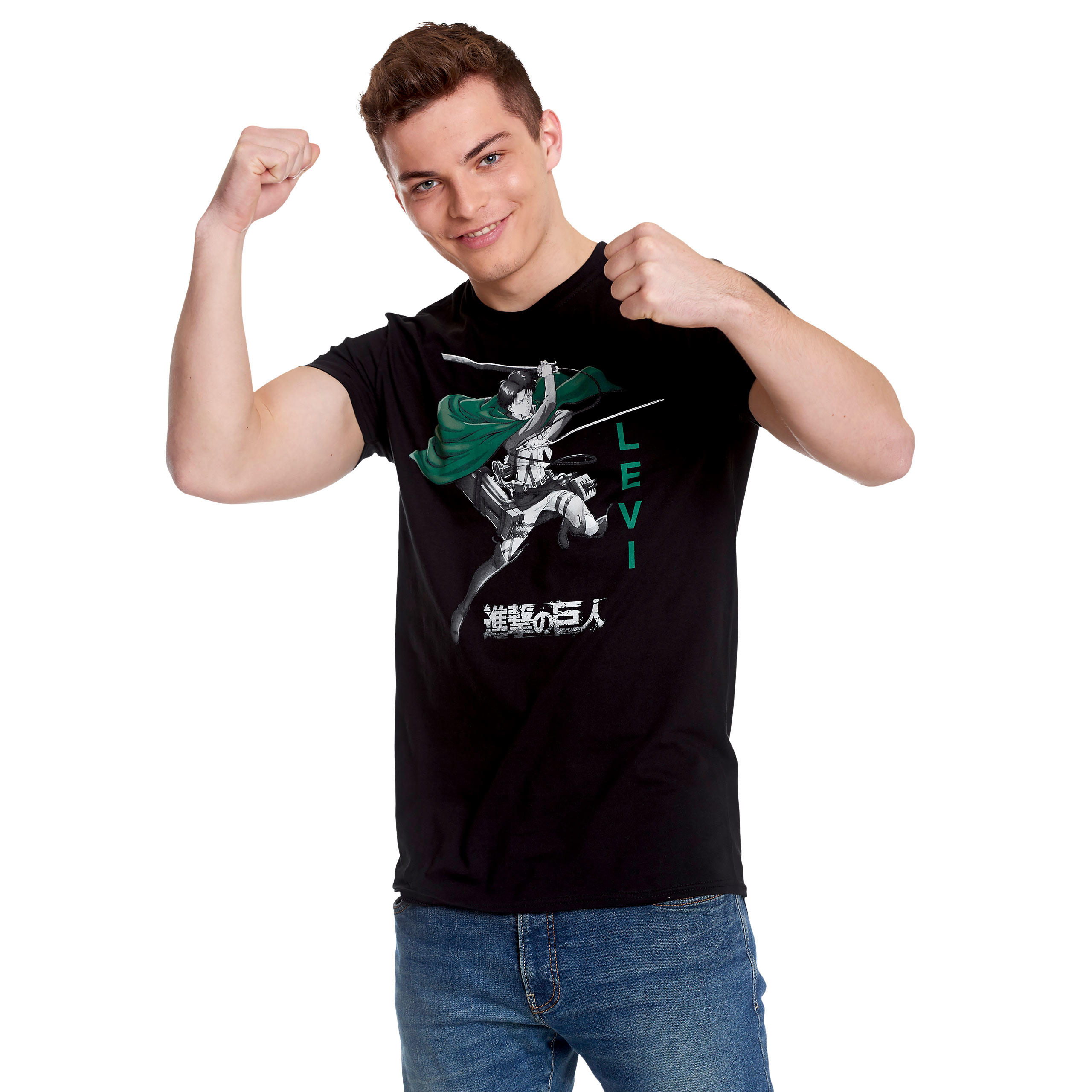 Attack on Titan - Levi T-Shirt schwarz