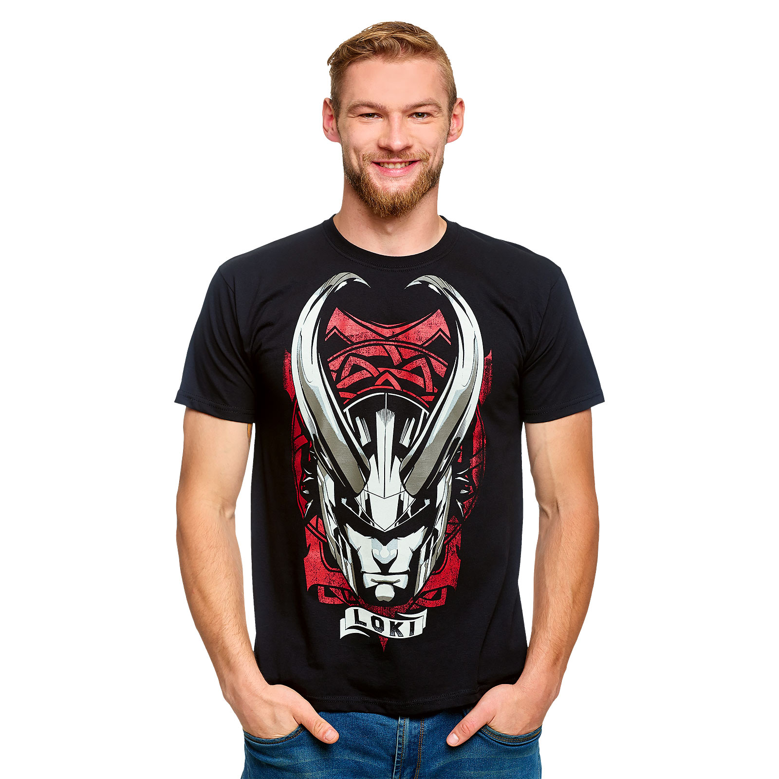 Loki - Horned Helmet T-Shirt schwarz