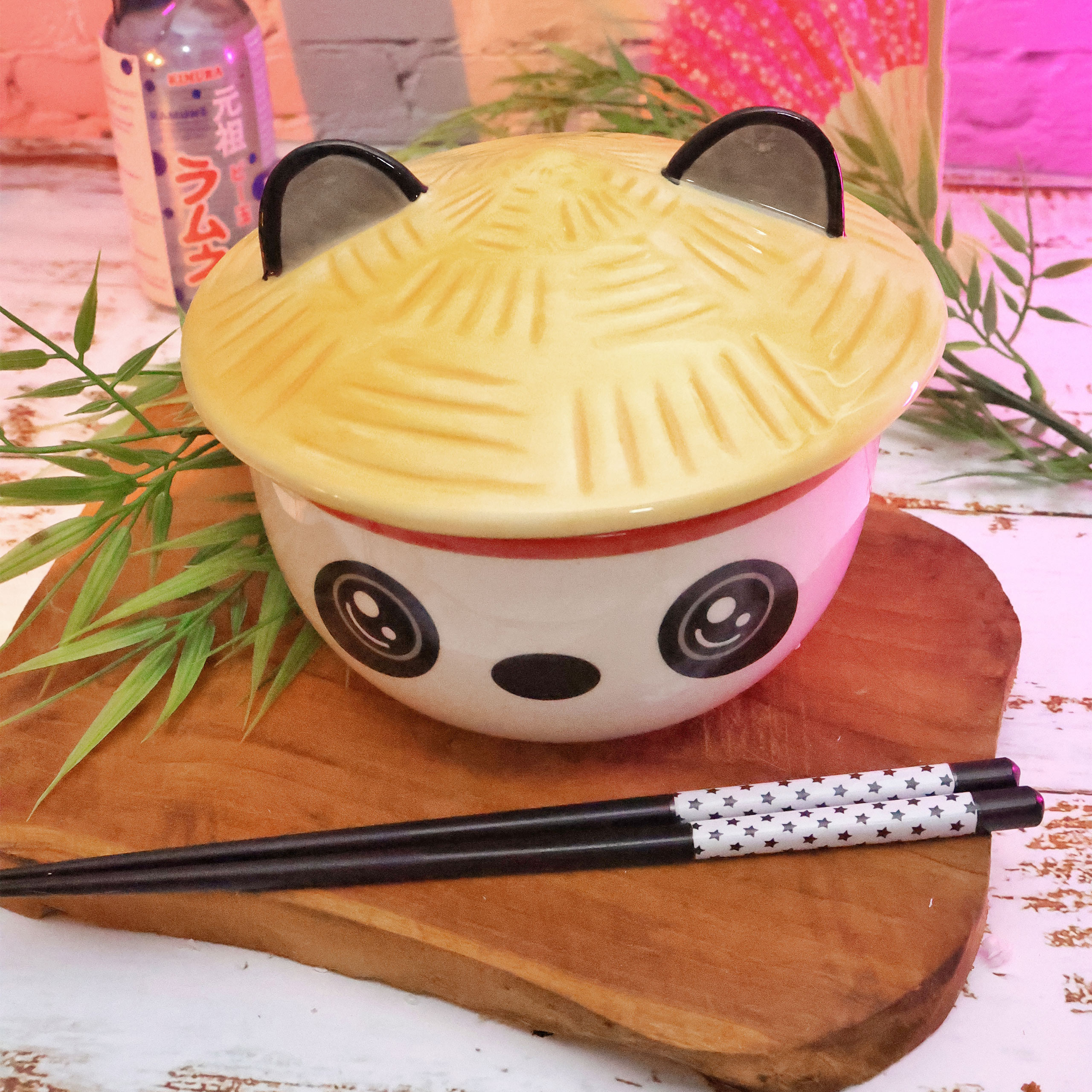 Panda Kawaii Schale mit Deckel für Anime Fans