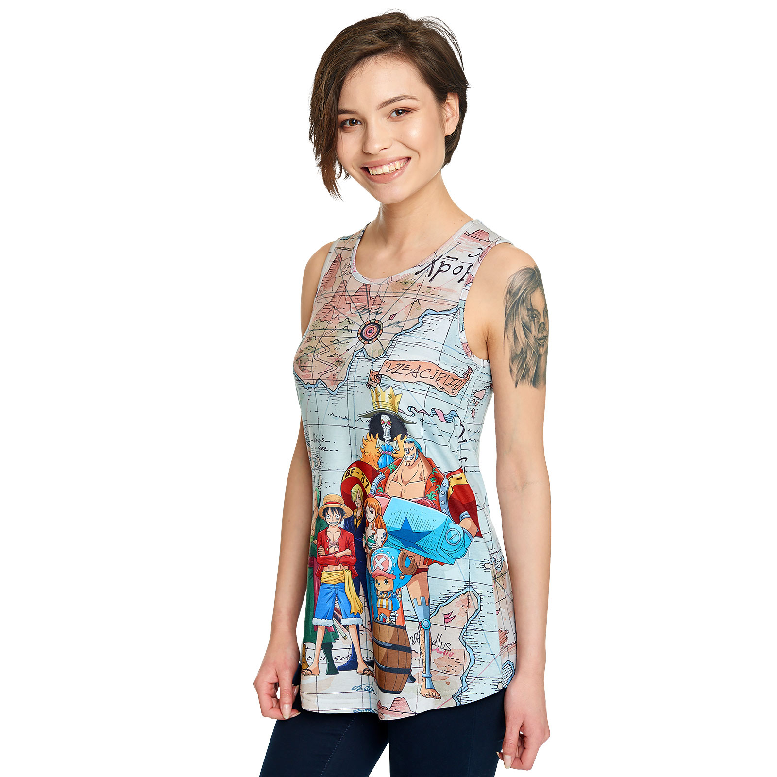 One Piece - East Blue Map Tank Top Loose Fit