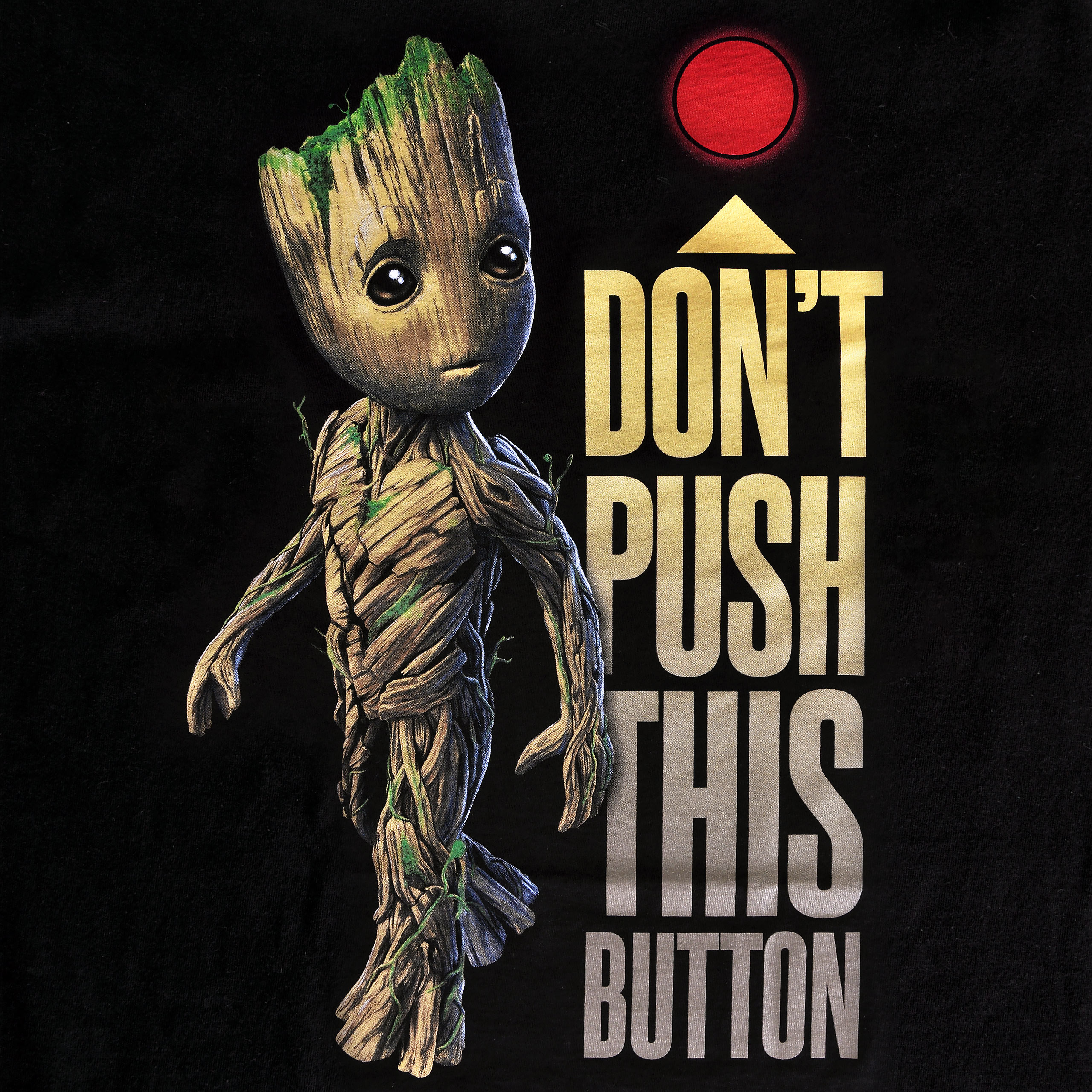 Guardians of the Galaxy - Groot Button T-Shirt schwarz