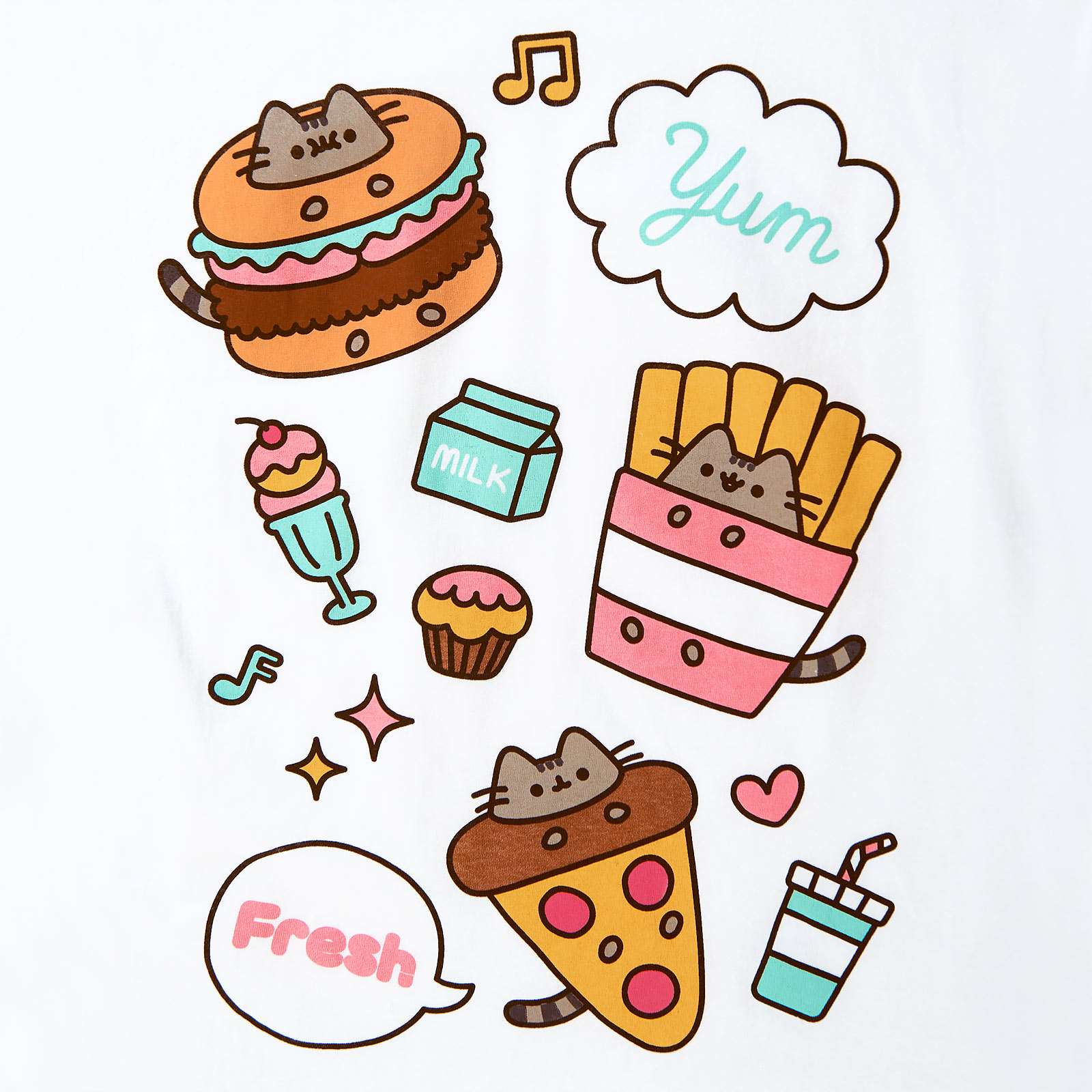 Pusheen - Foodie T-Shirt Damen weiß