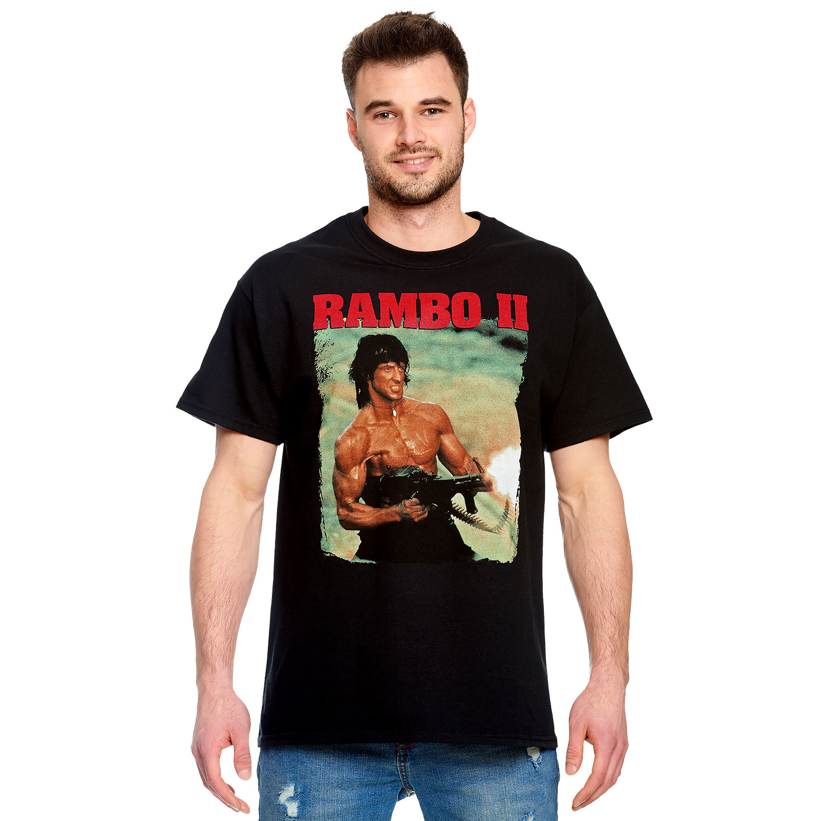 Rambo - Shooting T-Shirt schwarz