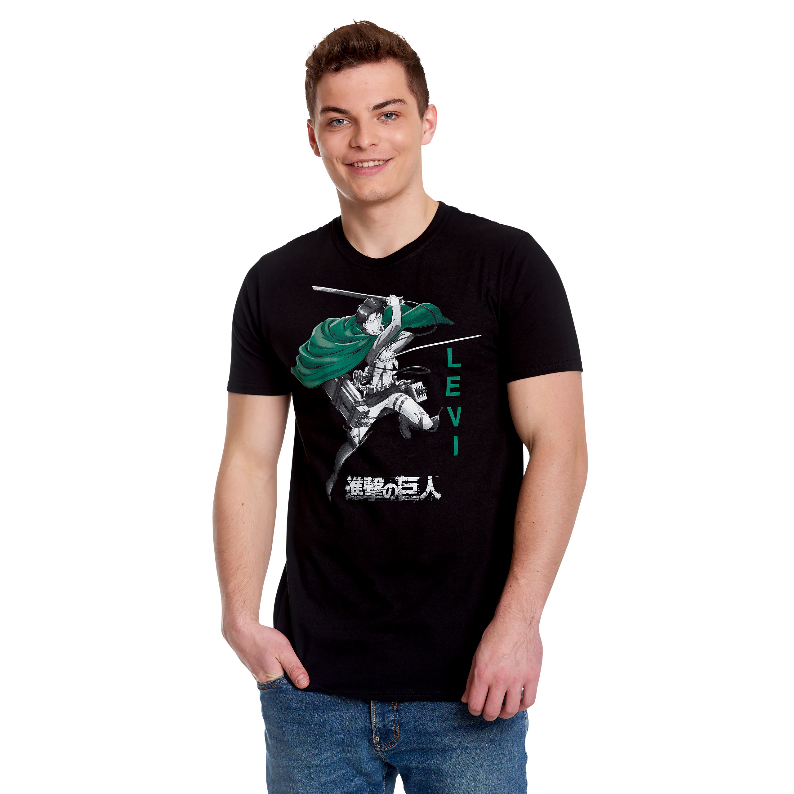Attack on Titan - Levi T-Shirt schwarz