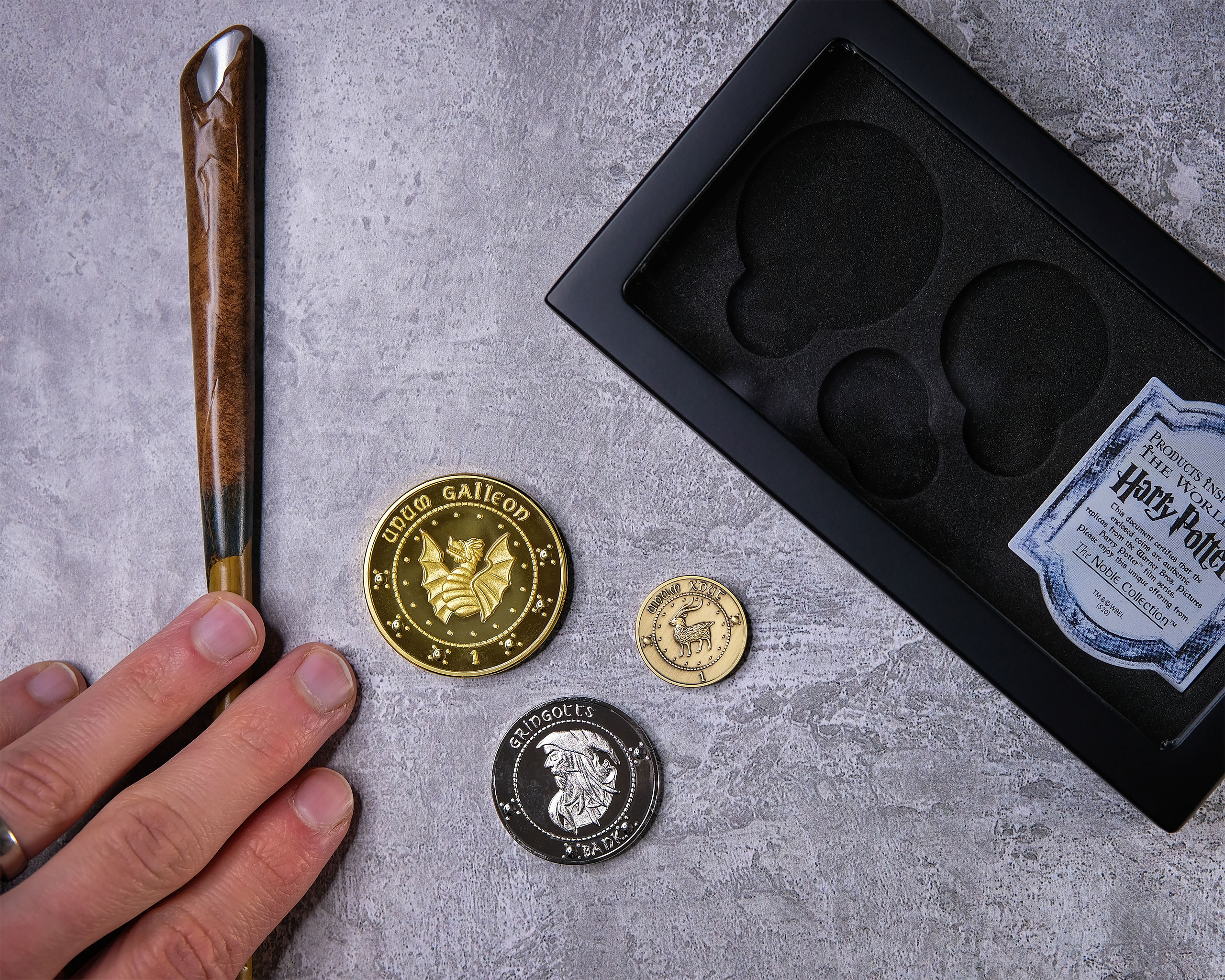 Harry Potter Gringotts Münzkollektion Münzbeutel mit Münzen Bank OVP NEU 