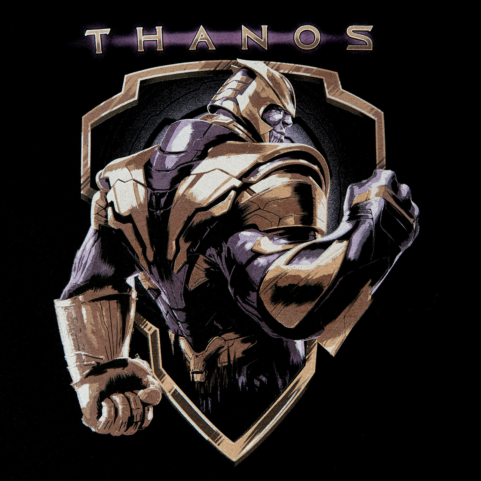 Avengers - Thanos Crest T-Shirt schwarz