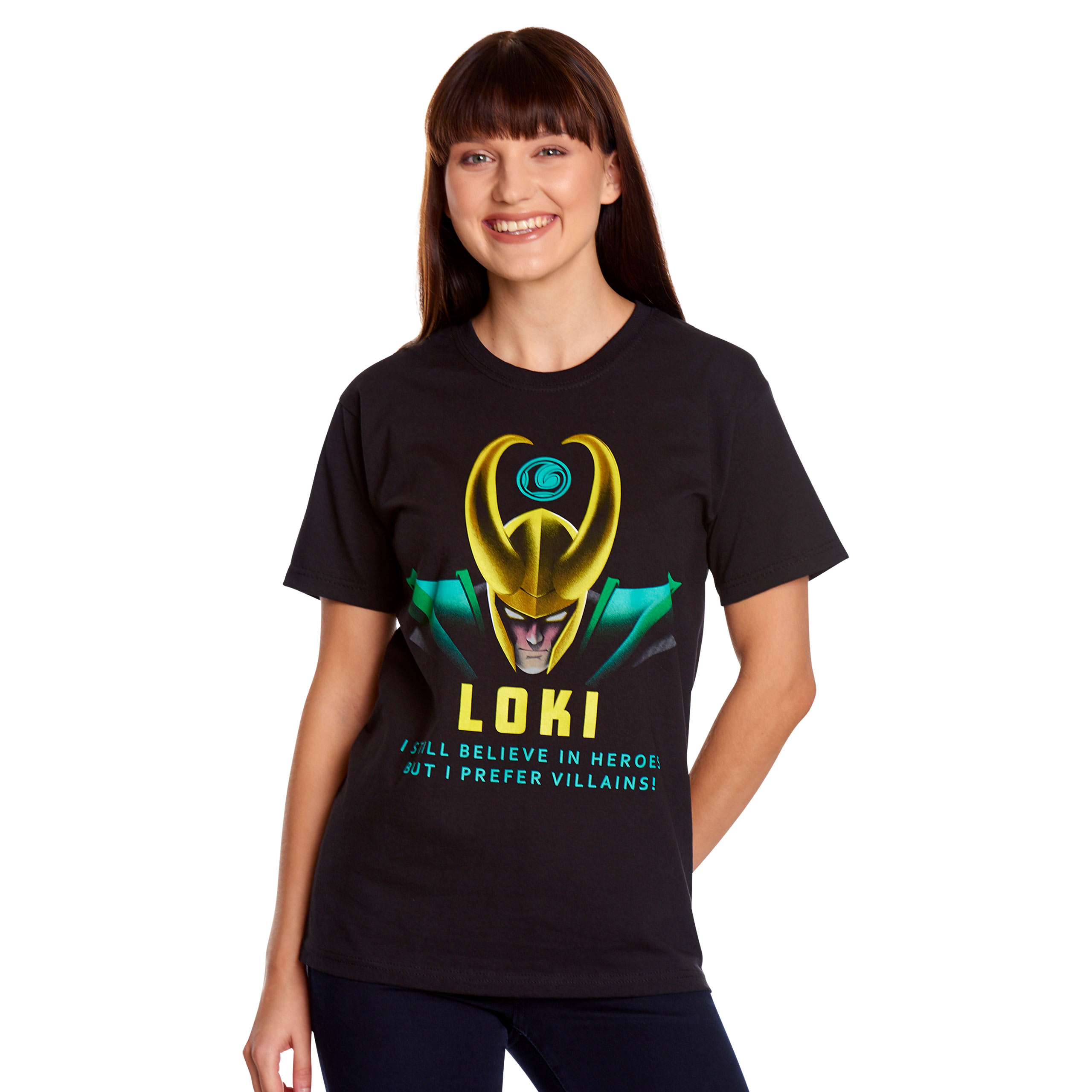 Loki - I Prefer Villains T-Shirt schwarz
