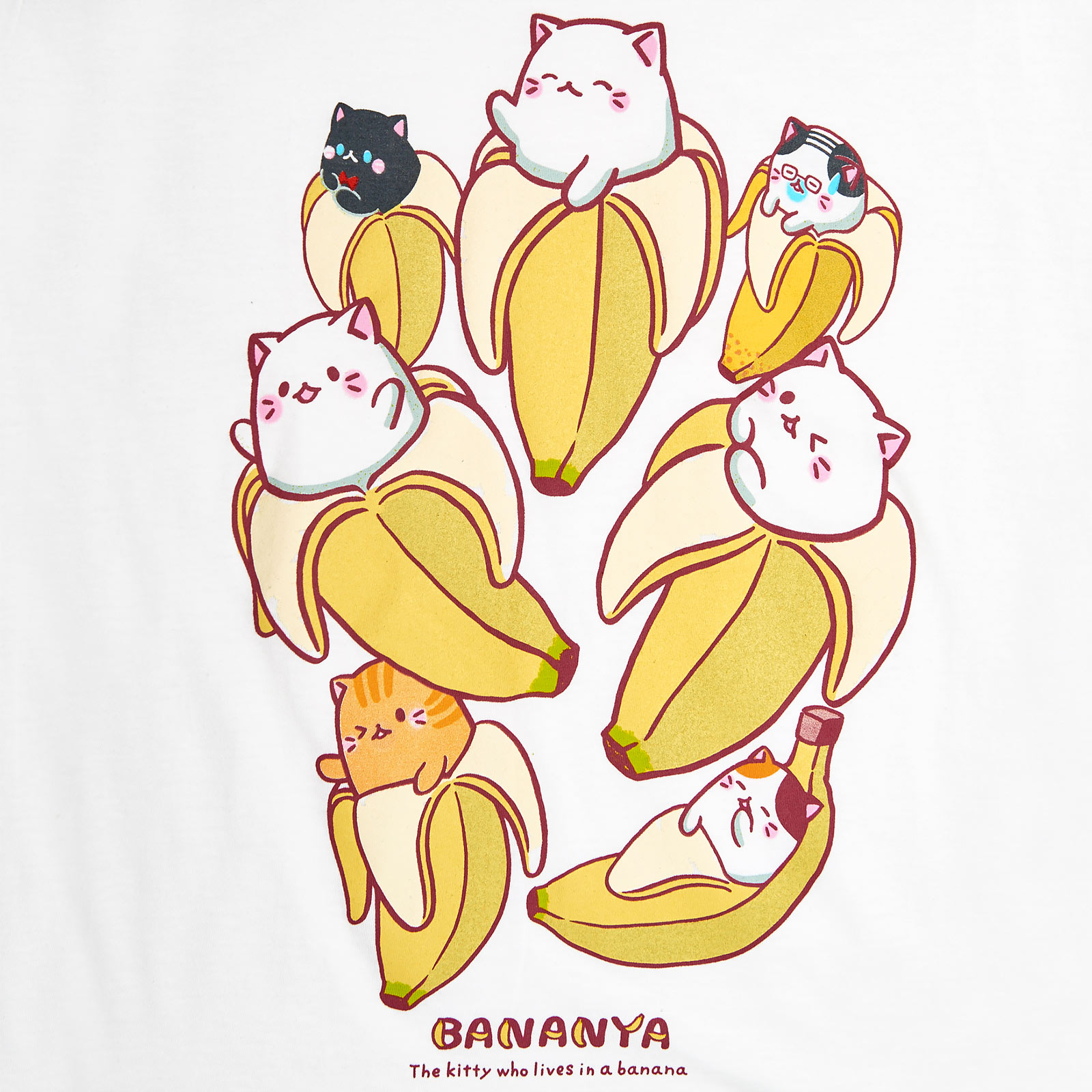 Bananya - Characters T-Shirt Damen weiß