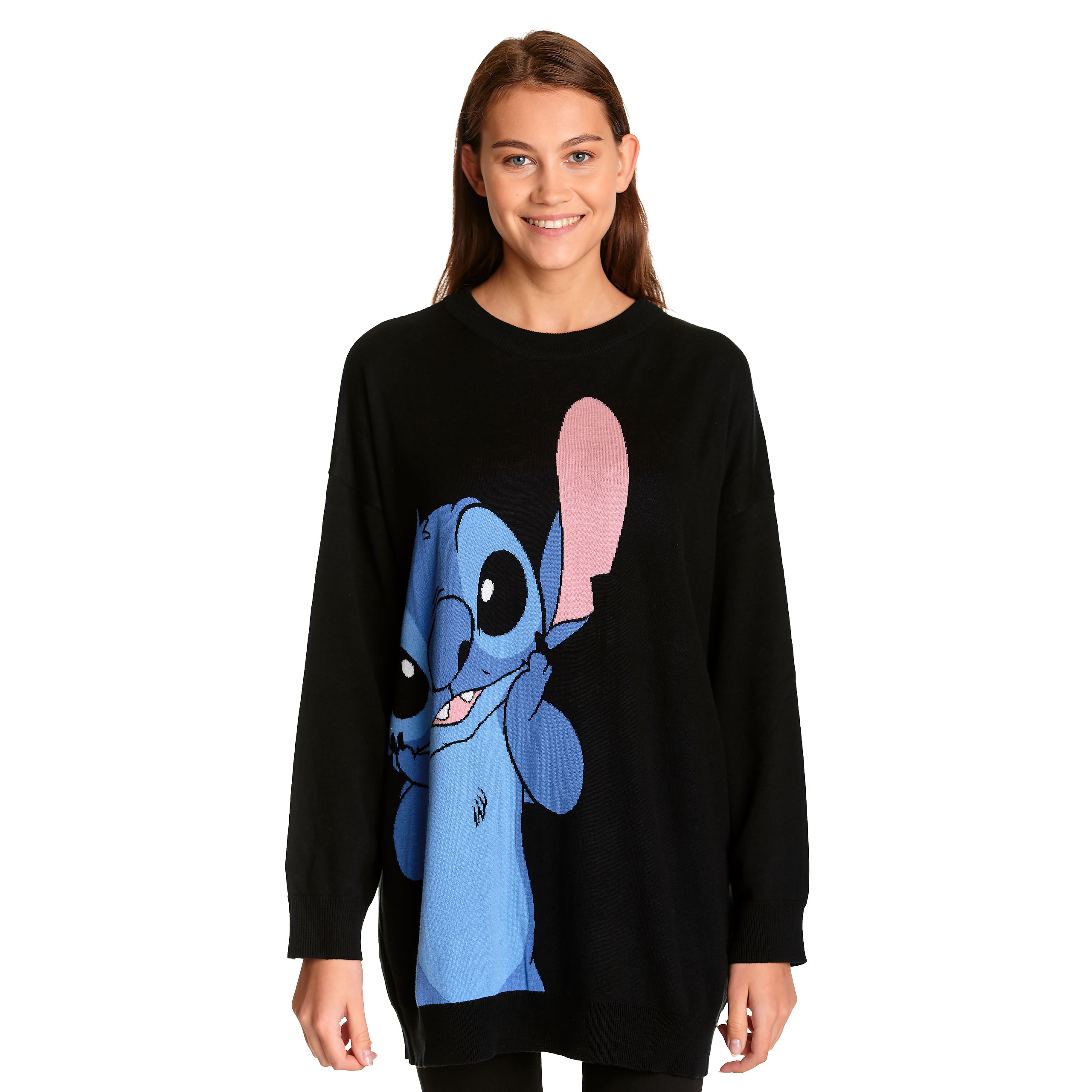 Lilo & Stitch - Oversize Sweater Damen schwarz