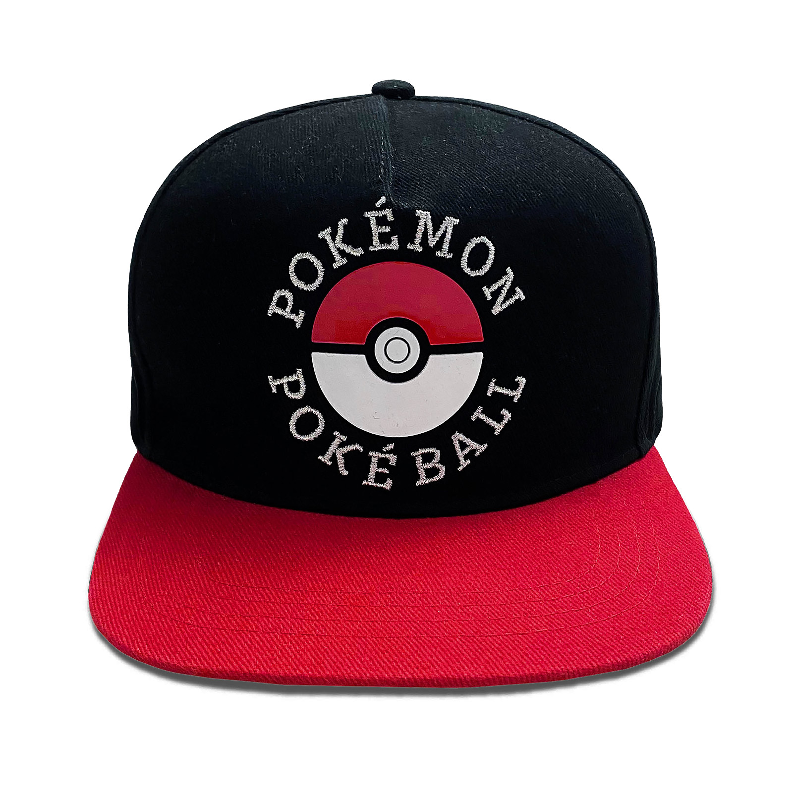 Pokemon - Pokeball Snapback Cap schwarz-rot