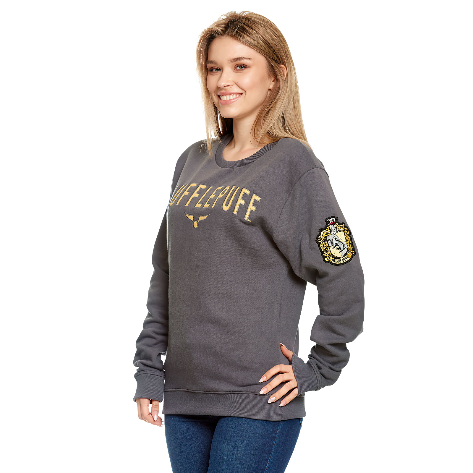 Harry Potter - Team Hufflepuff Sweater grau