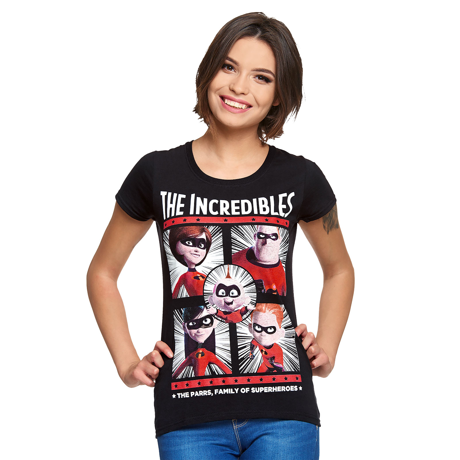 The Incredibles - Parr Family T-Shirt Damen schwarz