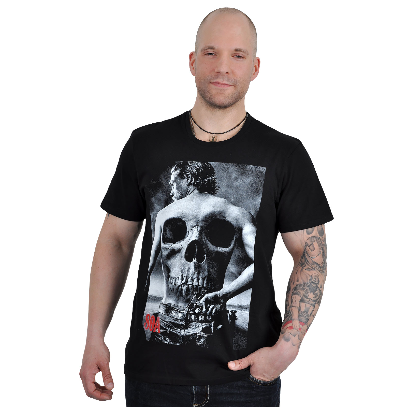 Sons of Anarchy - Skull Head T-Shirt schwarz