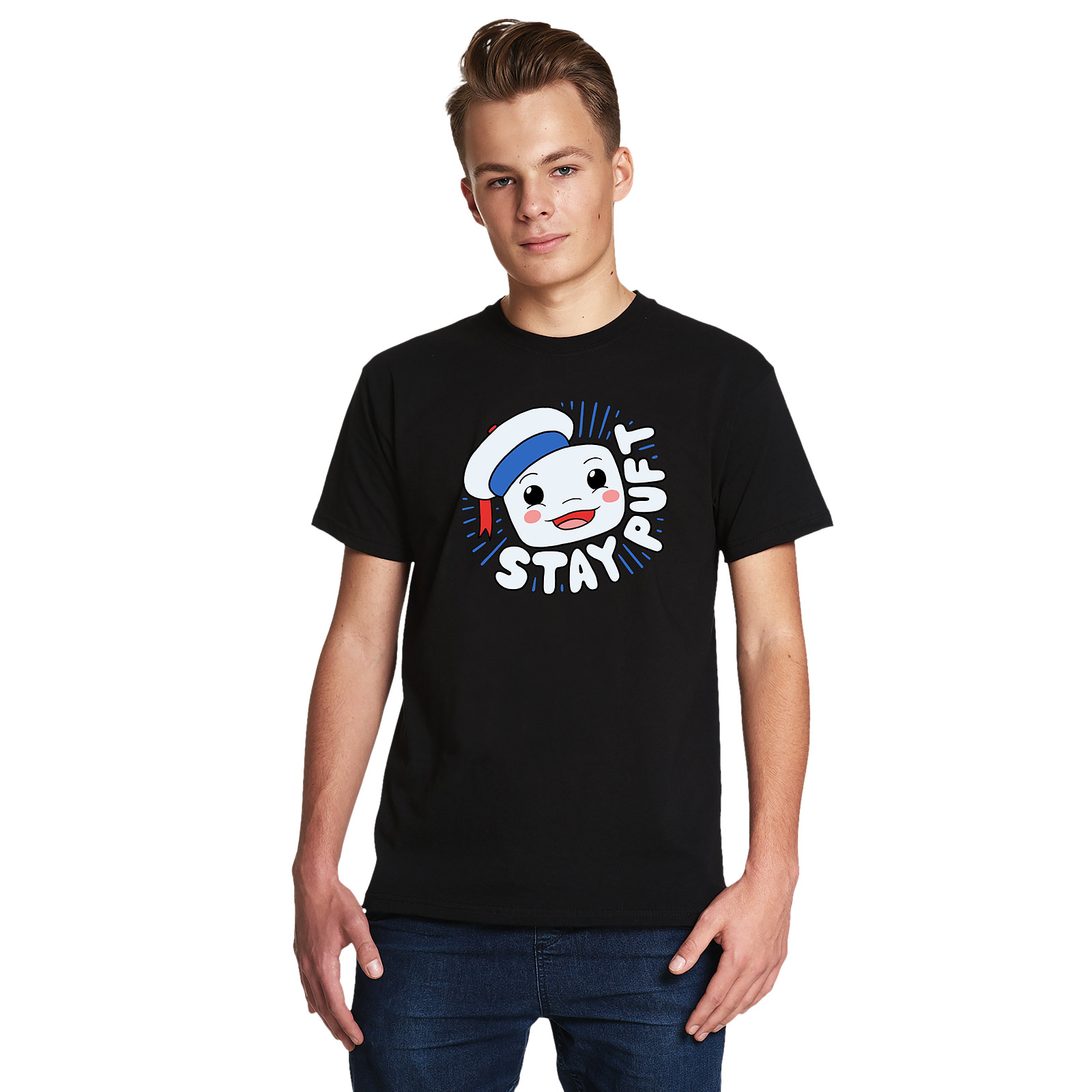 Chibi Marshmallow Man T-Shirt für Ghostbusters Fans