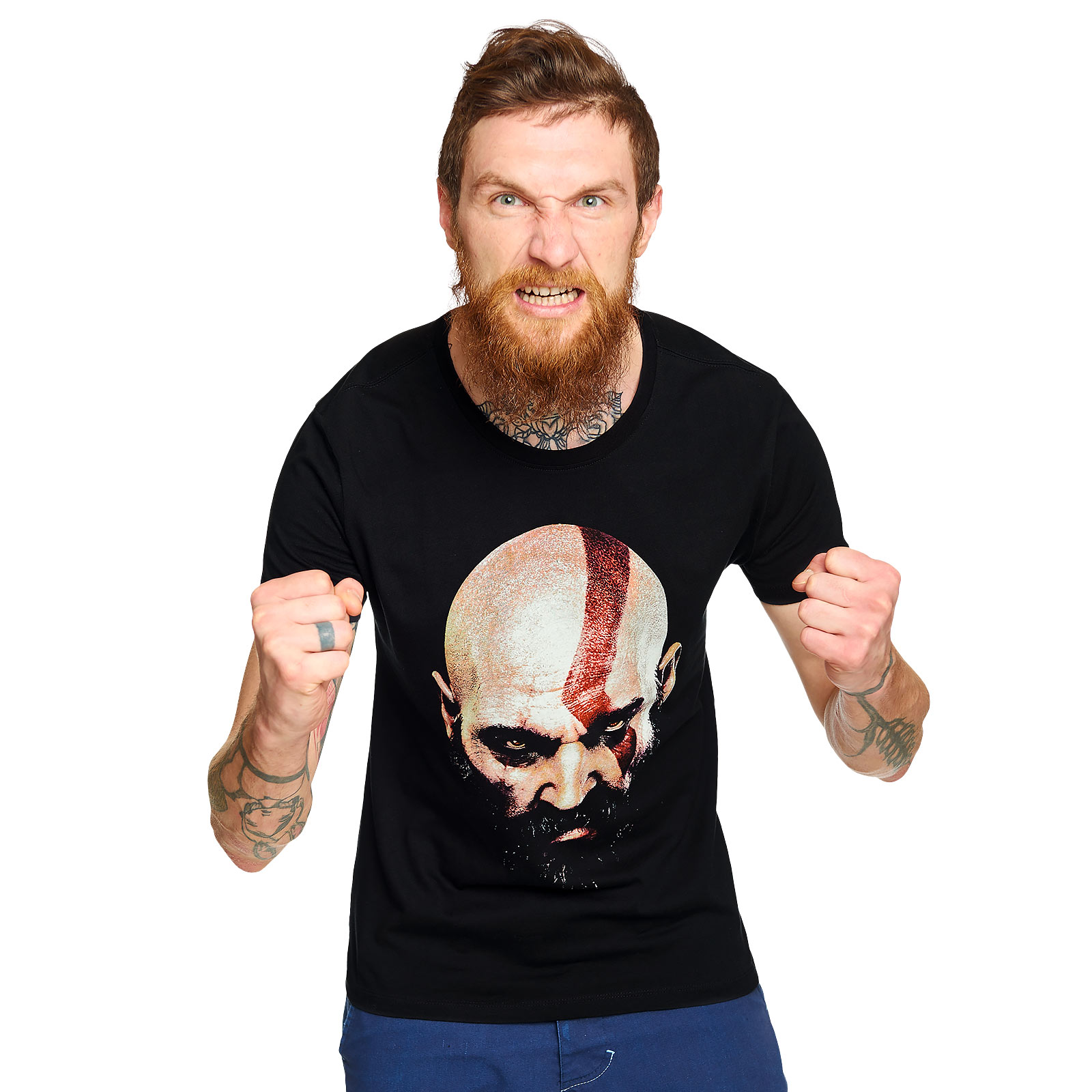 God of War - Kratos Face T-Shirt schwarz