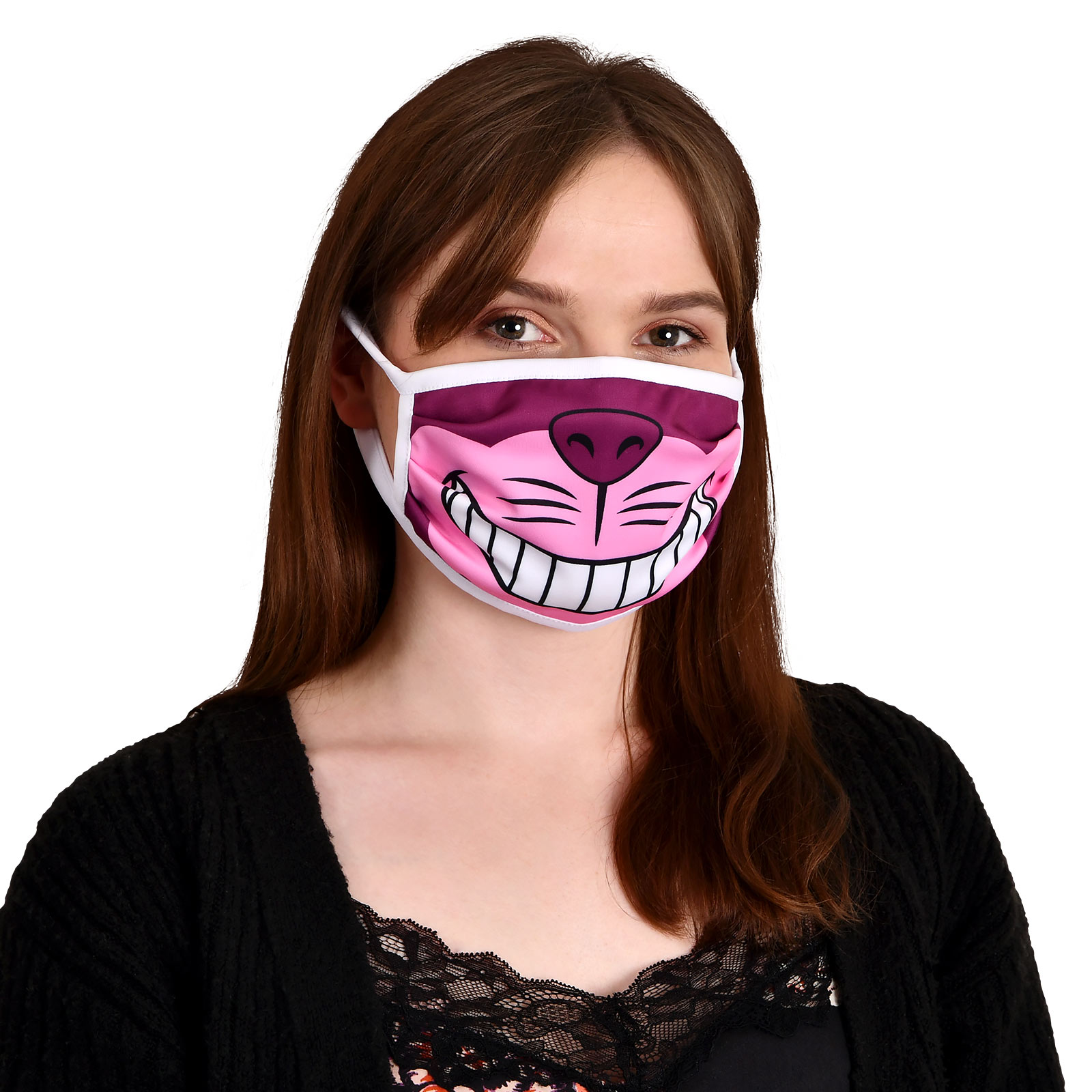 Grinsekatze Gesichtsmaske für Alice im Wunderland Fans