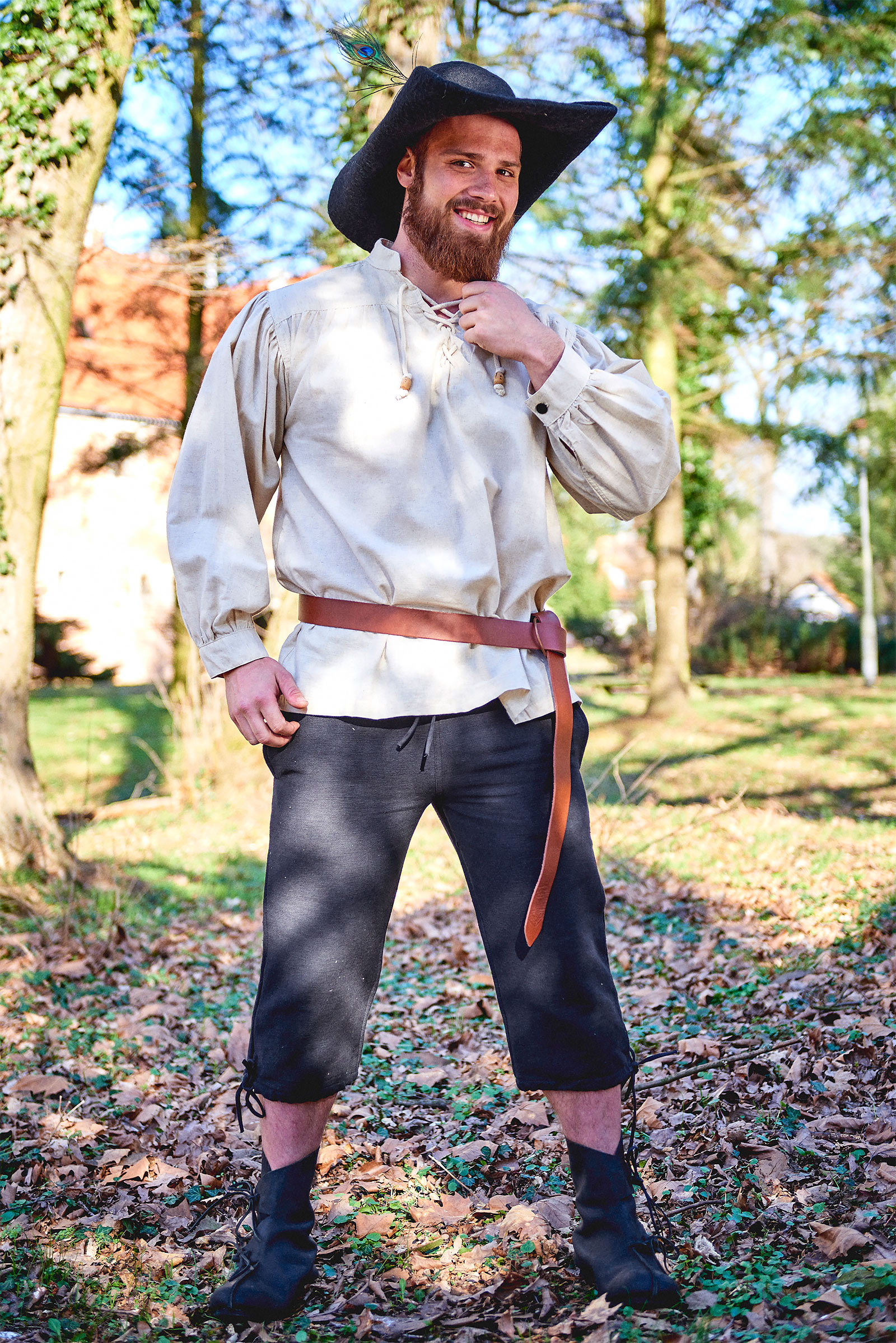 Mittelalter Kniebundhose Veli schwarz
