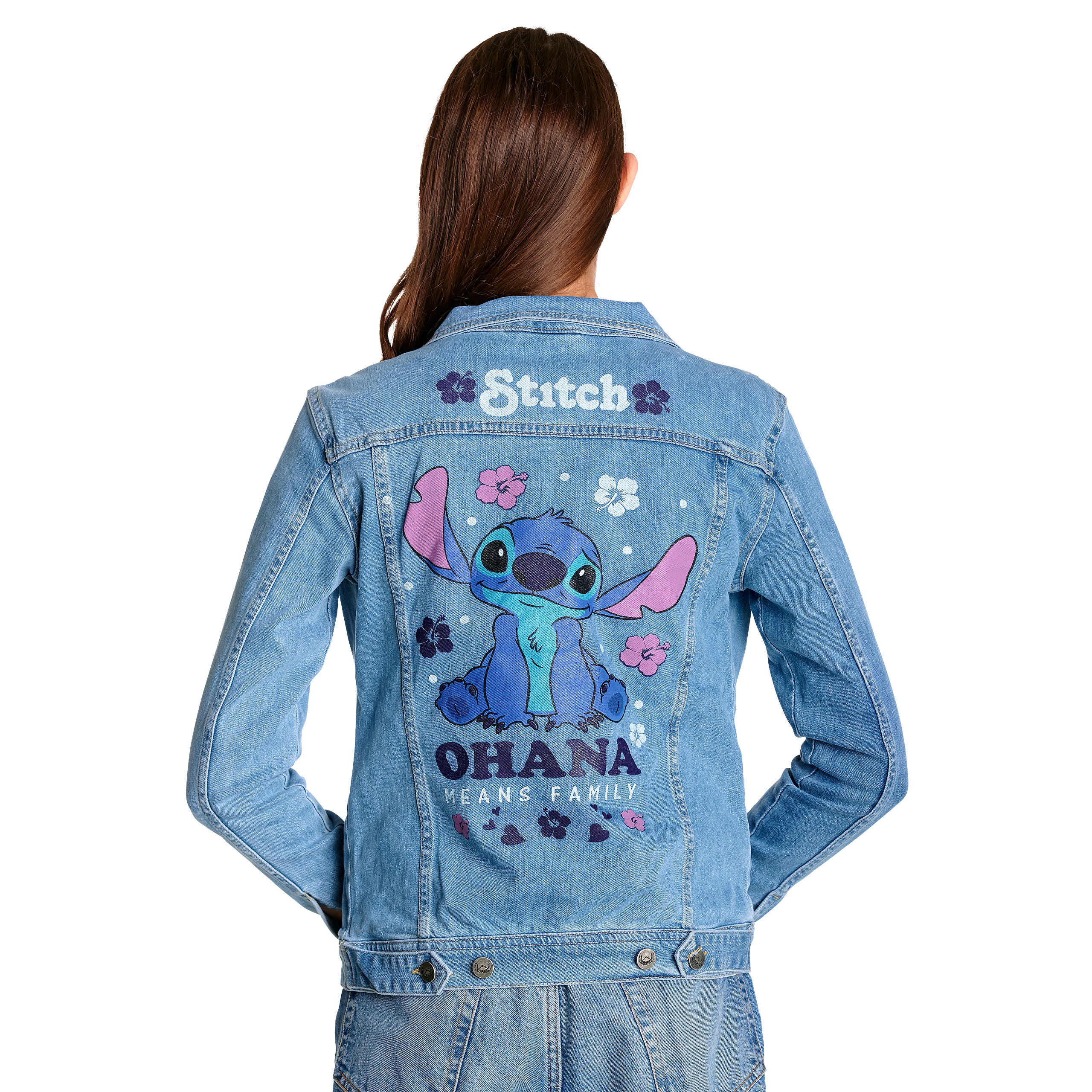 Lilo & Stitch - Flowers Jeansjacke Damen blau