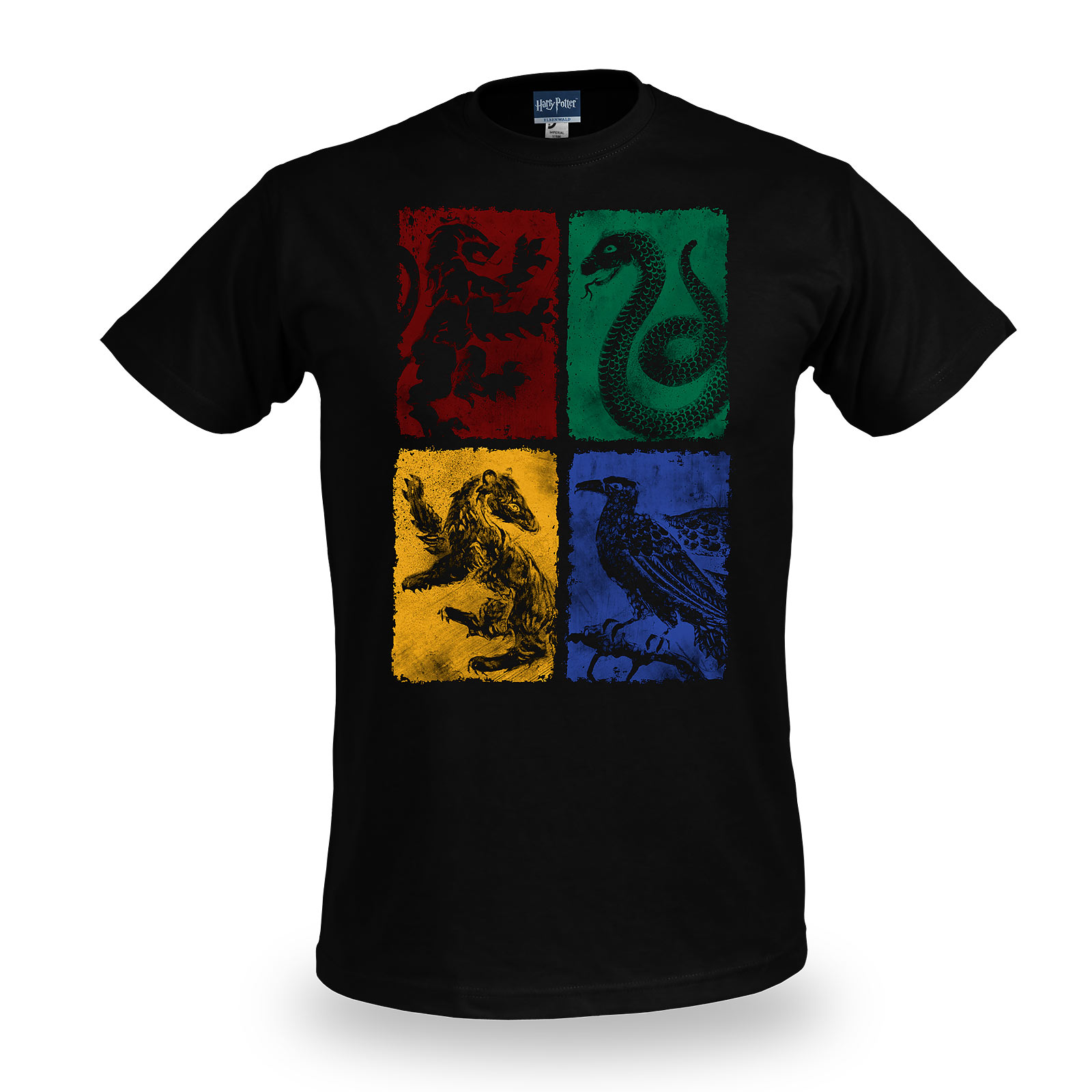 Harry Potter - Hogwarts Wappen distressed T-Shirt schwarz