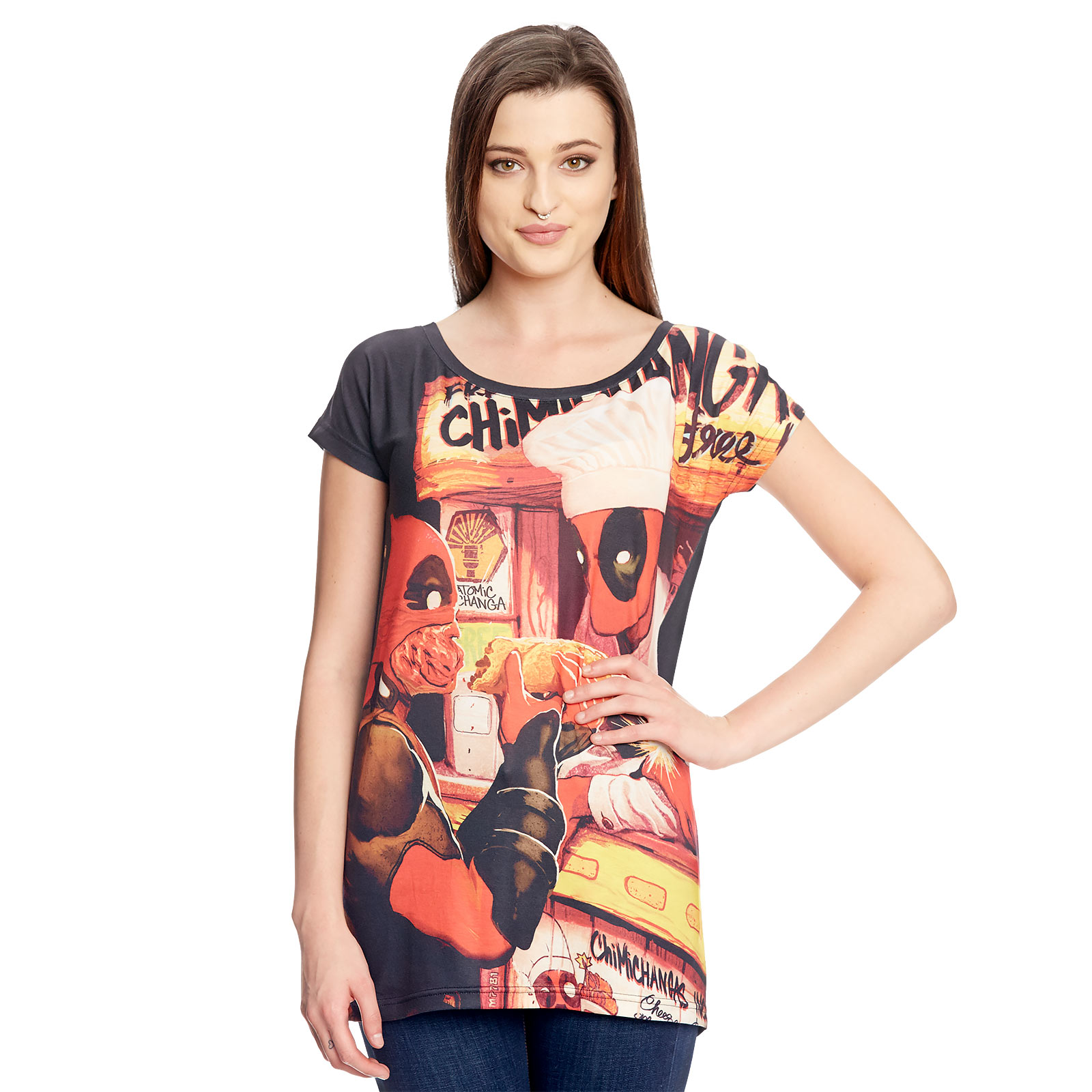 Deadpool - Chimichanga Girlie Shirt Loose Fit schwarz