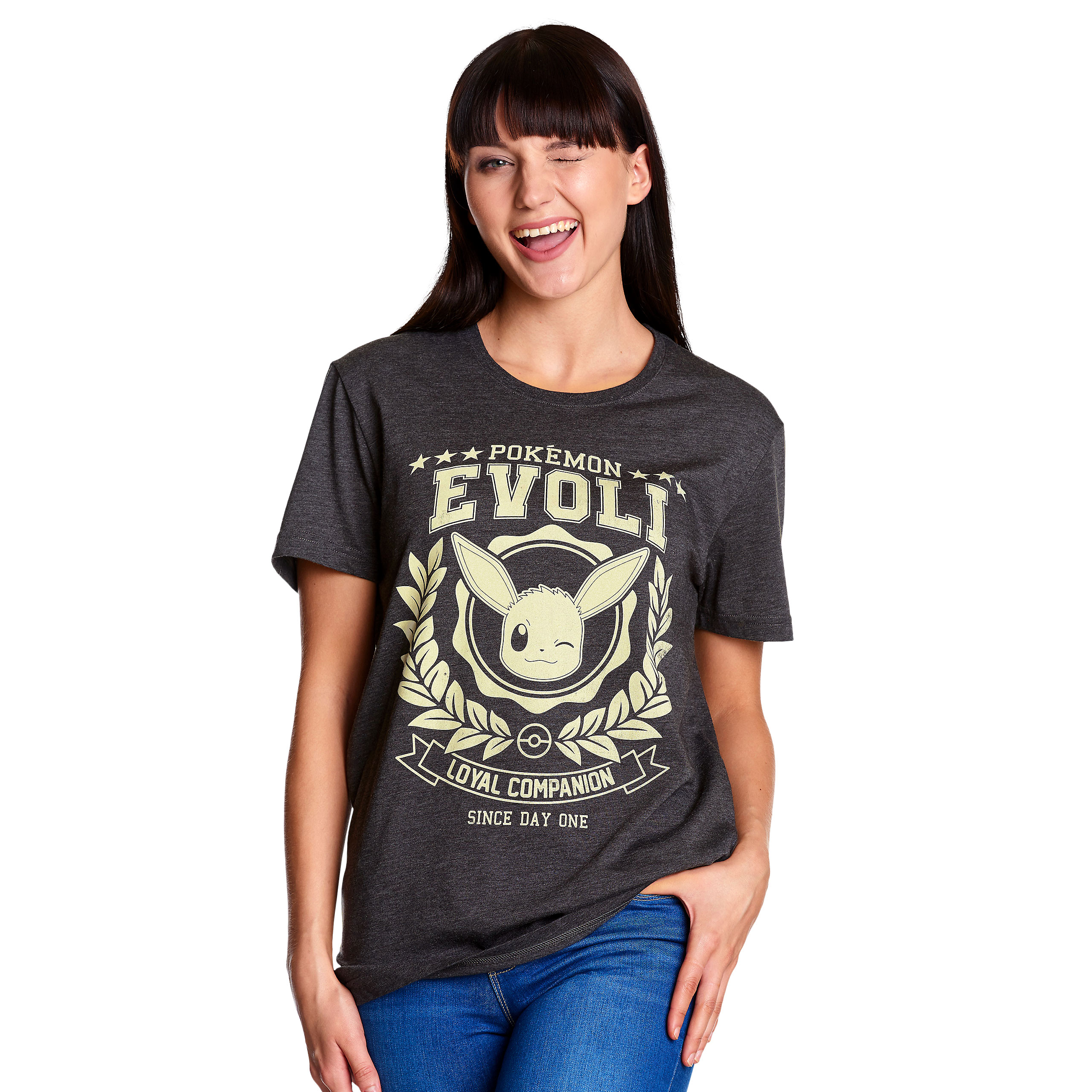 Pokemon - Evoli Loyal Companion T-Shirt grau