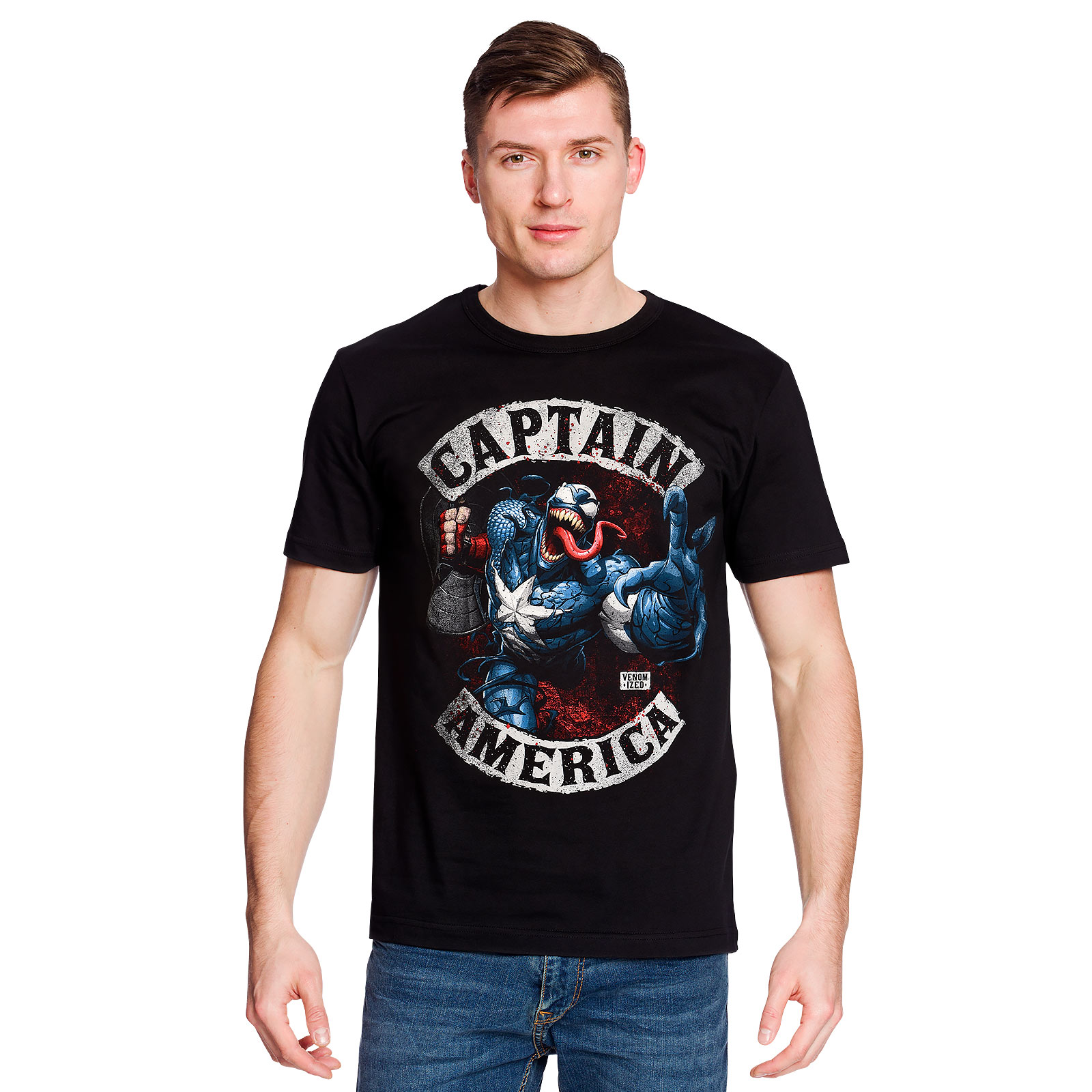 Captain America - Venomized T-Shirt schwarz