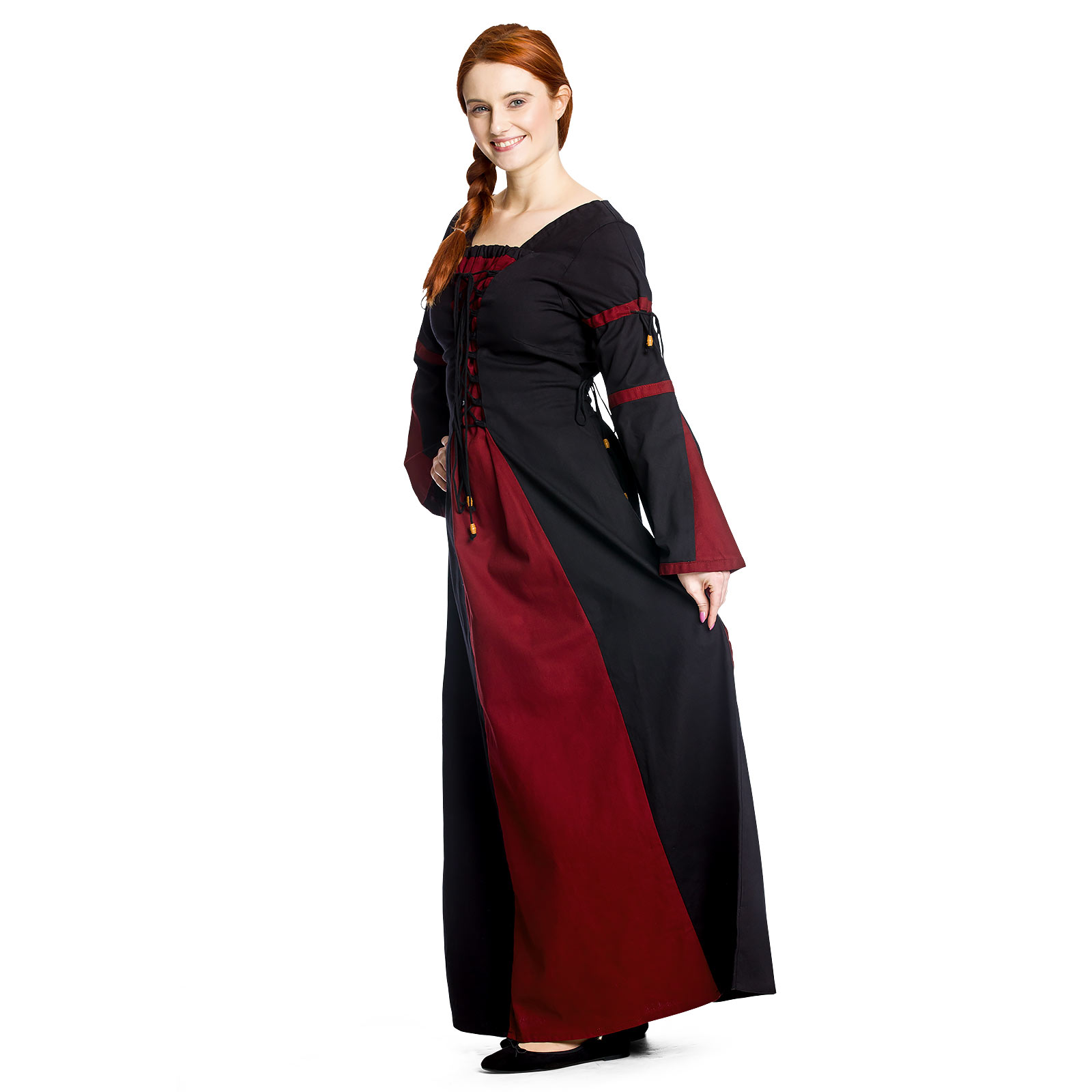 Elisa - Mittelalterkleid rot-schwarz
