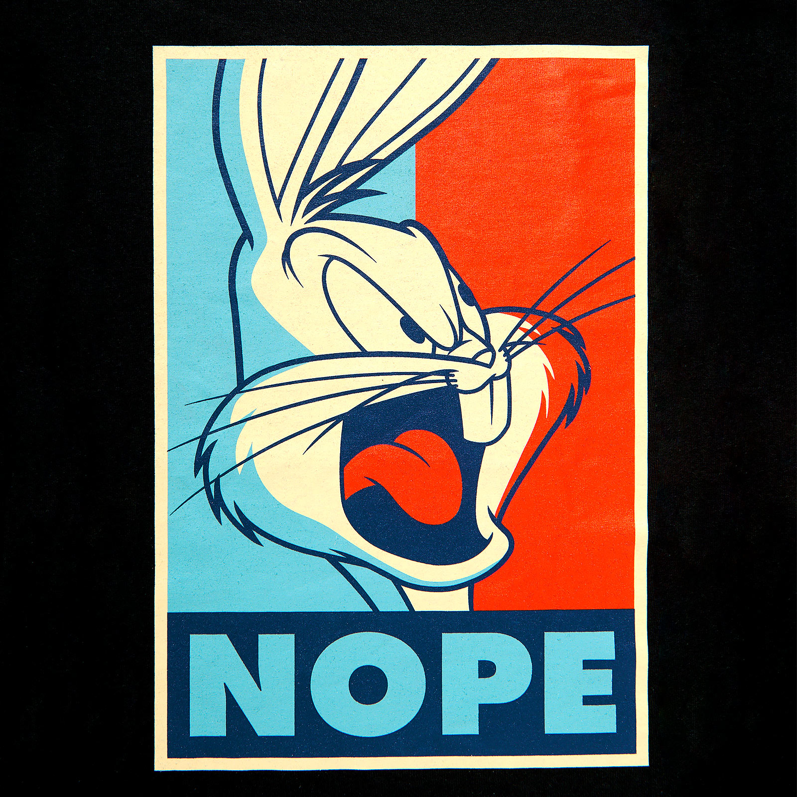 Looney Tunes - Bugs Bunny Nope Poster T-Shirt schwarz | Elbenwald