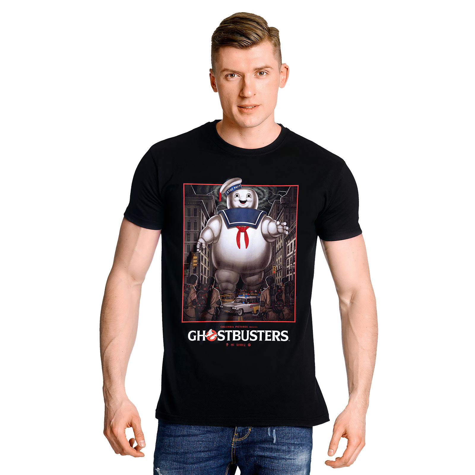 Ghostbusters - Marshmallow Man T-Shirt schwarz