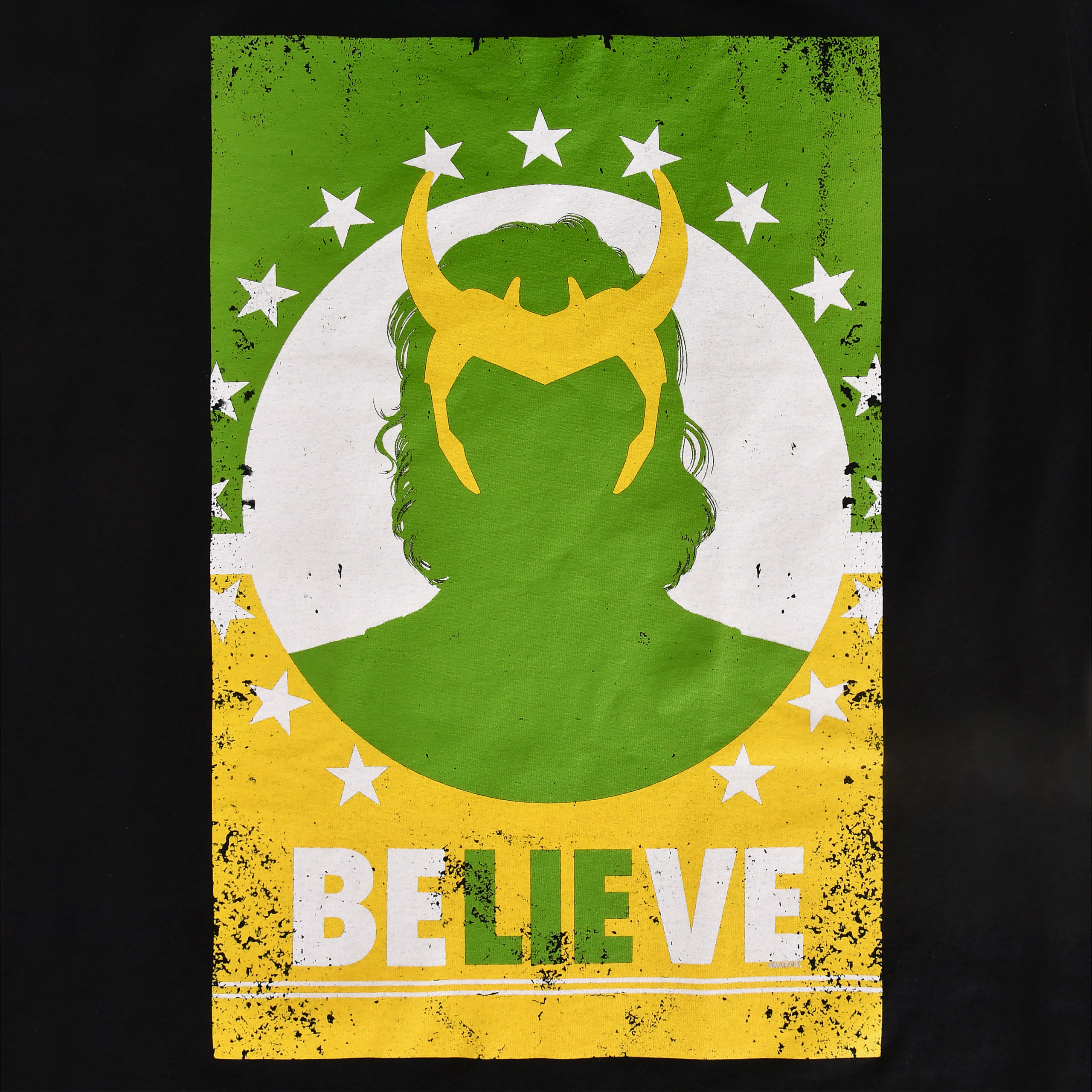 Loki - Believe Lie Poster T-Shirt schwarz