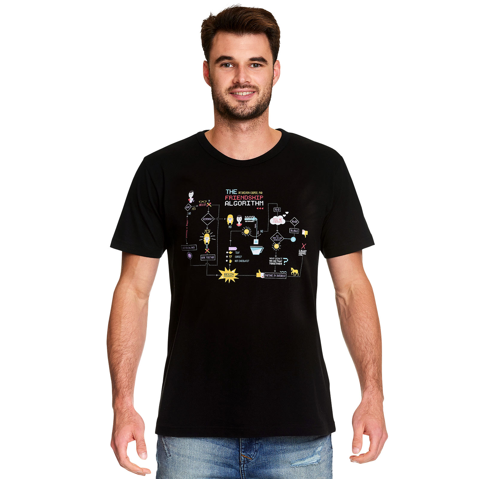 The Big Bang Theory - Freundschaftsalgorithmus T-Shirt schwarz