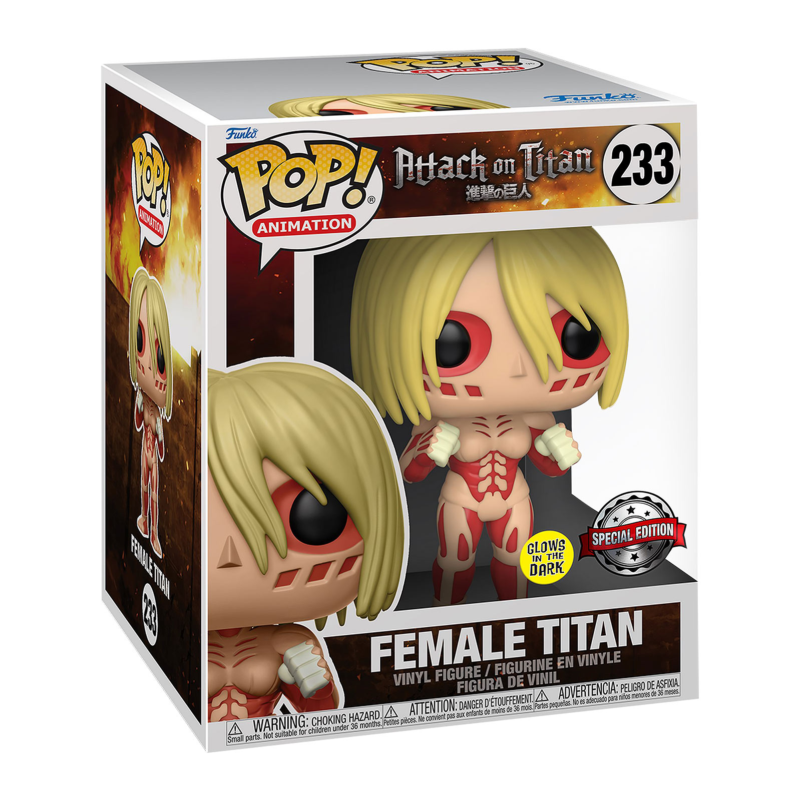 Attack on Titan - Female Titan Glow in the Dark Funko Pop Figur 15cm