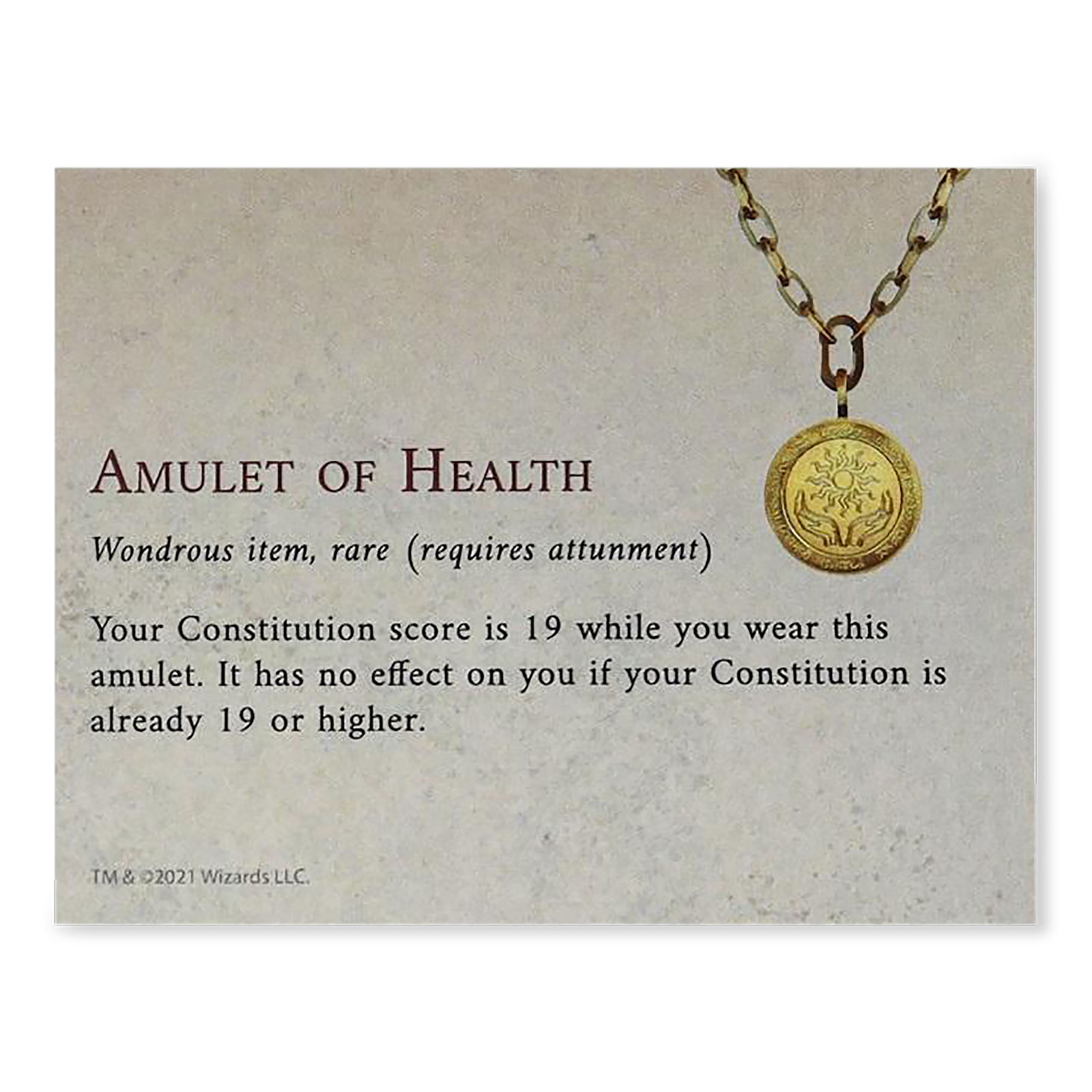 Dungeons & Dragons - Amulet of Health Medaillon