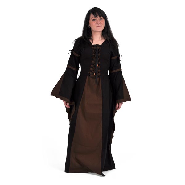 Leona - Mittelalterkleid schwarz-braun
