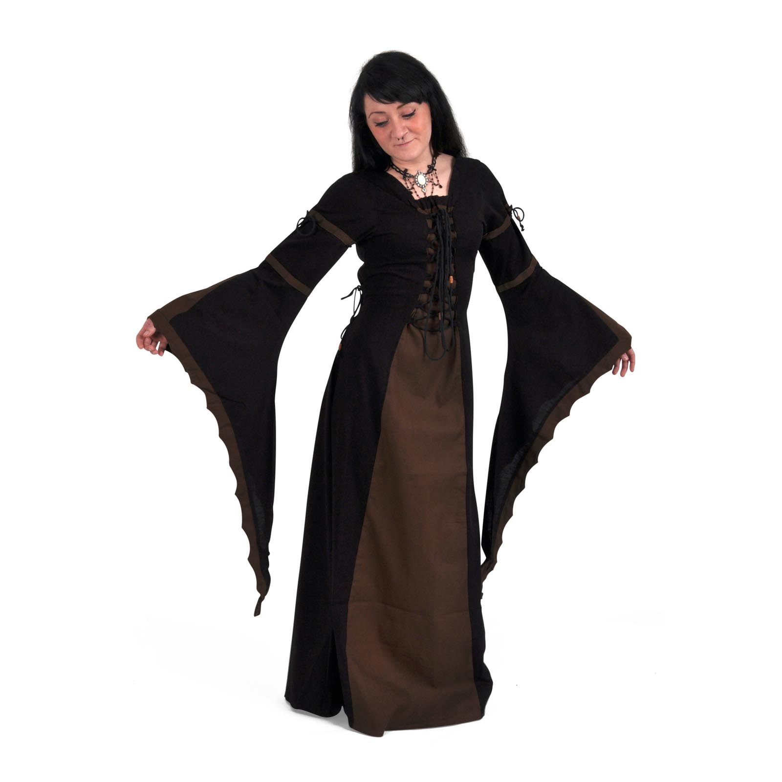 Leona - Mittelalterkleid schwarz-braun
