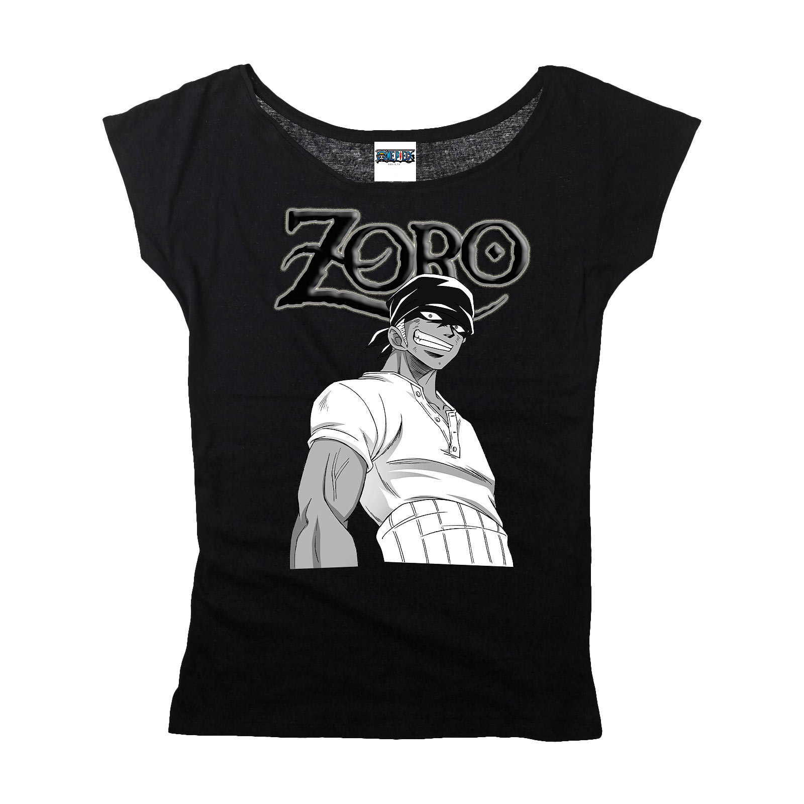 One Piece - Roronoa Zoro Girlie Shirt schwarz