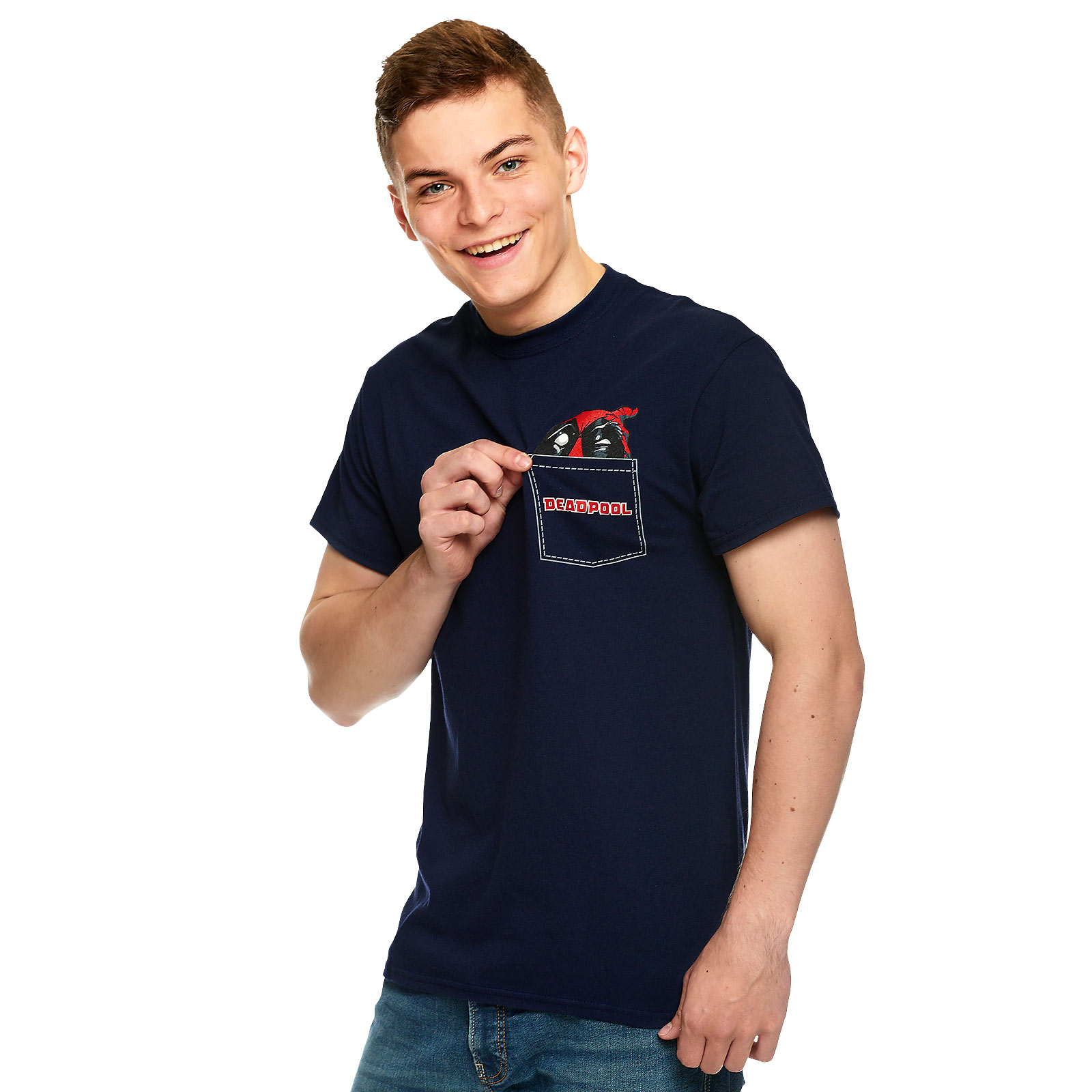 Deadpool - Pocket T-Shirt blau