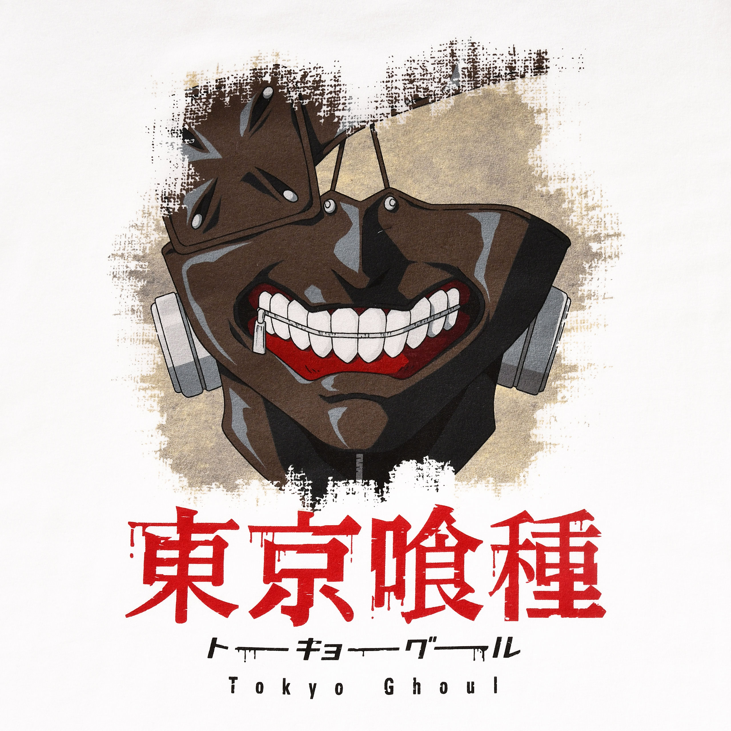 Tokyo Ghoul - Scraped Mask T-Shirt weiß