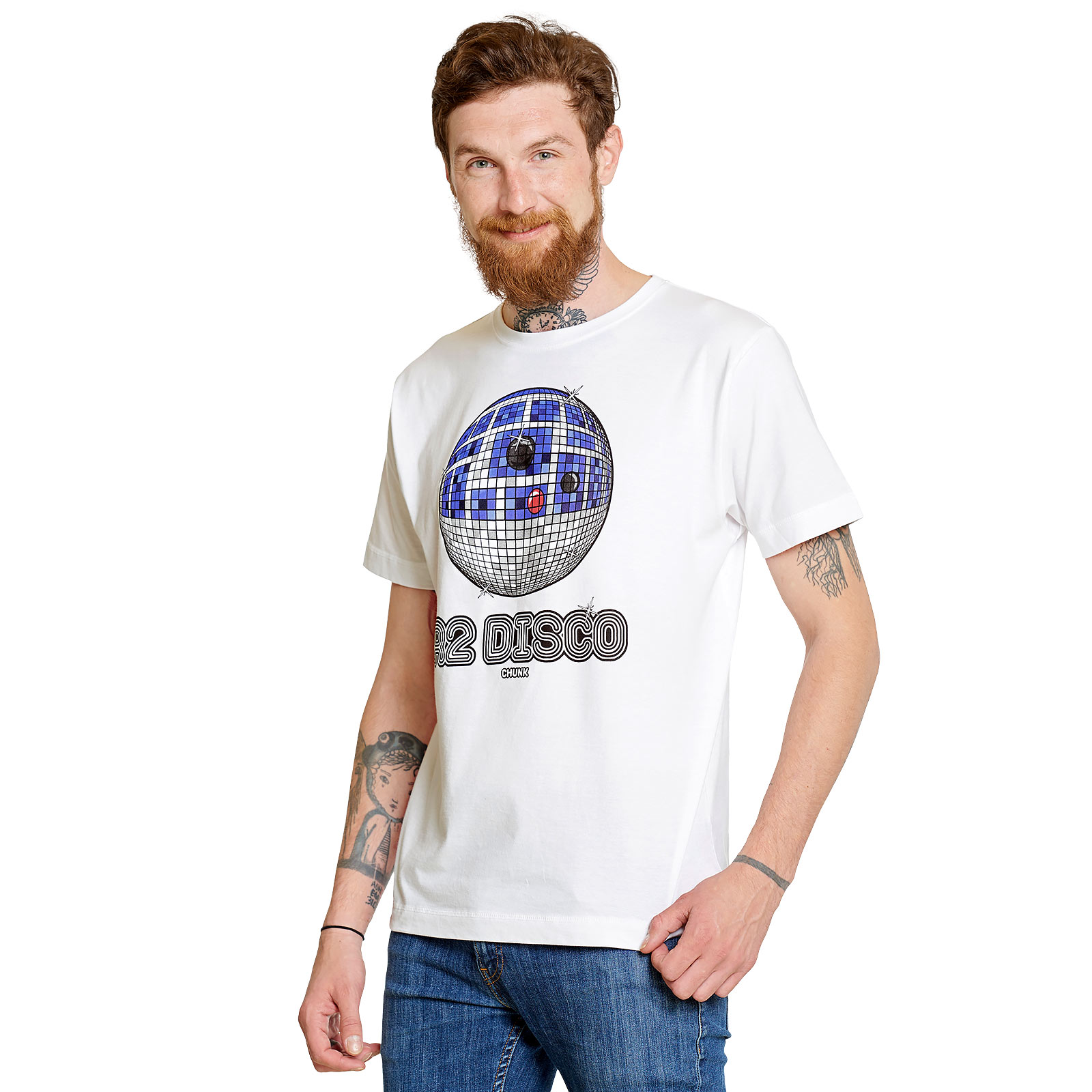 Droid Disco T-Shirt für Star Wars Fans weiß
