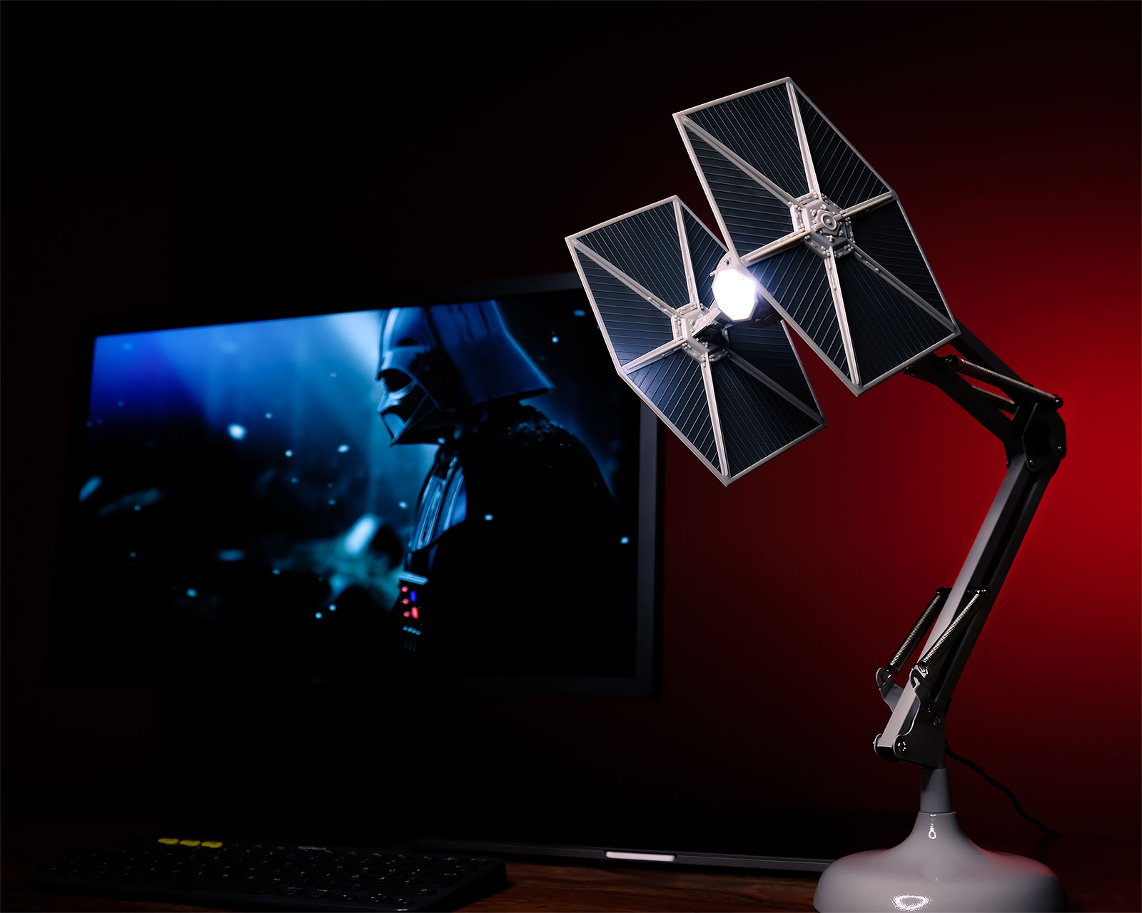 Star Wars Tischlampe Tie Fighter 60 cm Lampe Leuchte Millenium Falke 