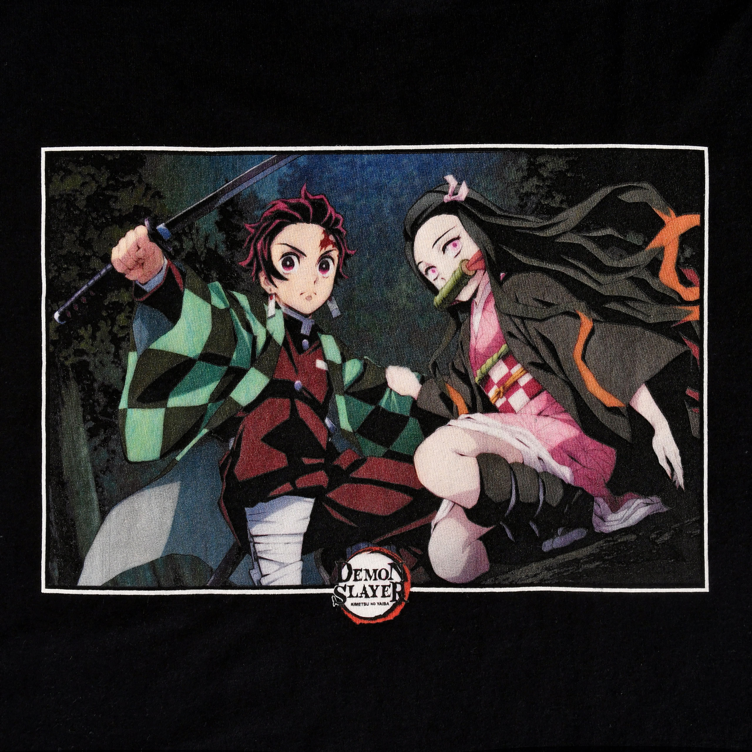 Demon Slayer - Nezuko und Tanjiro Kamado T-Shirt schwarz