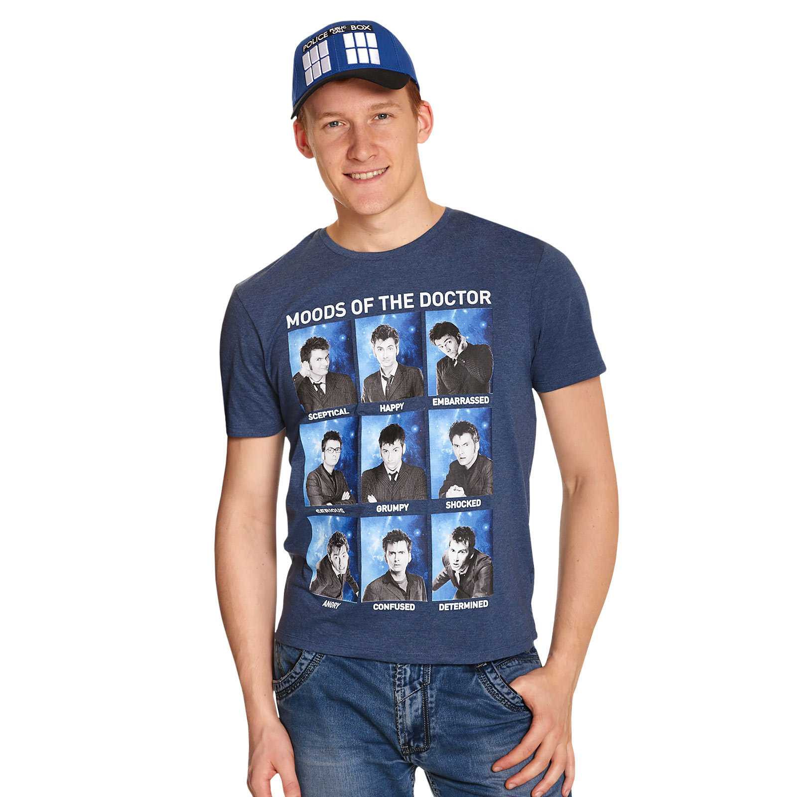 Doctor Who - Moods of the Doctor T-Shirt blau