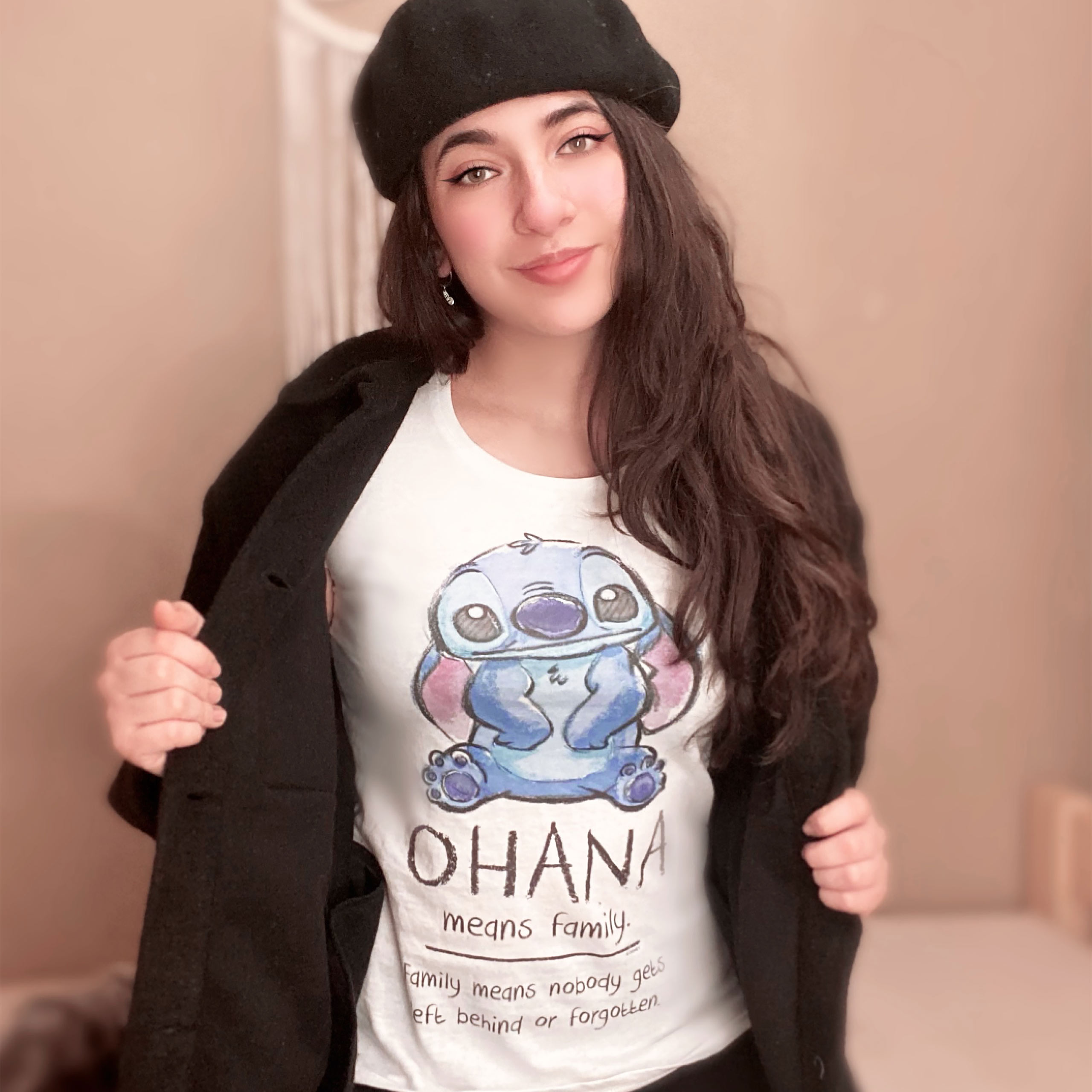 Lilo & Stitch - Ohana Means Family T-Shirt Damen weiß