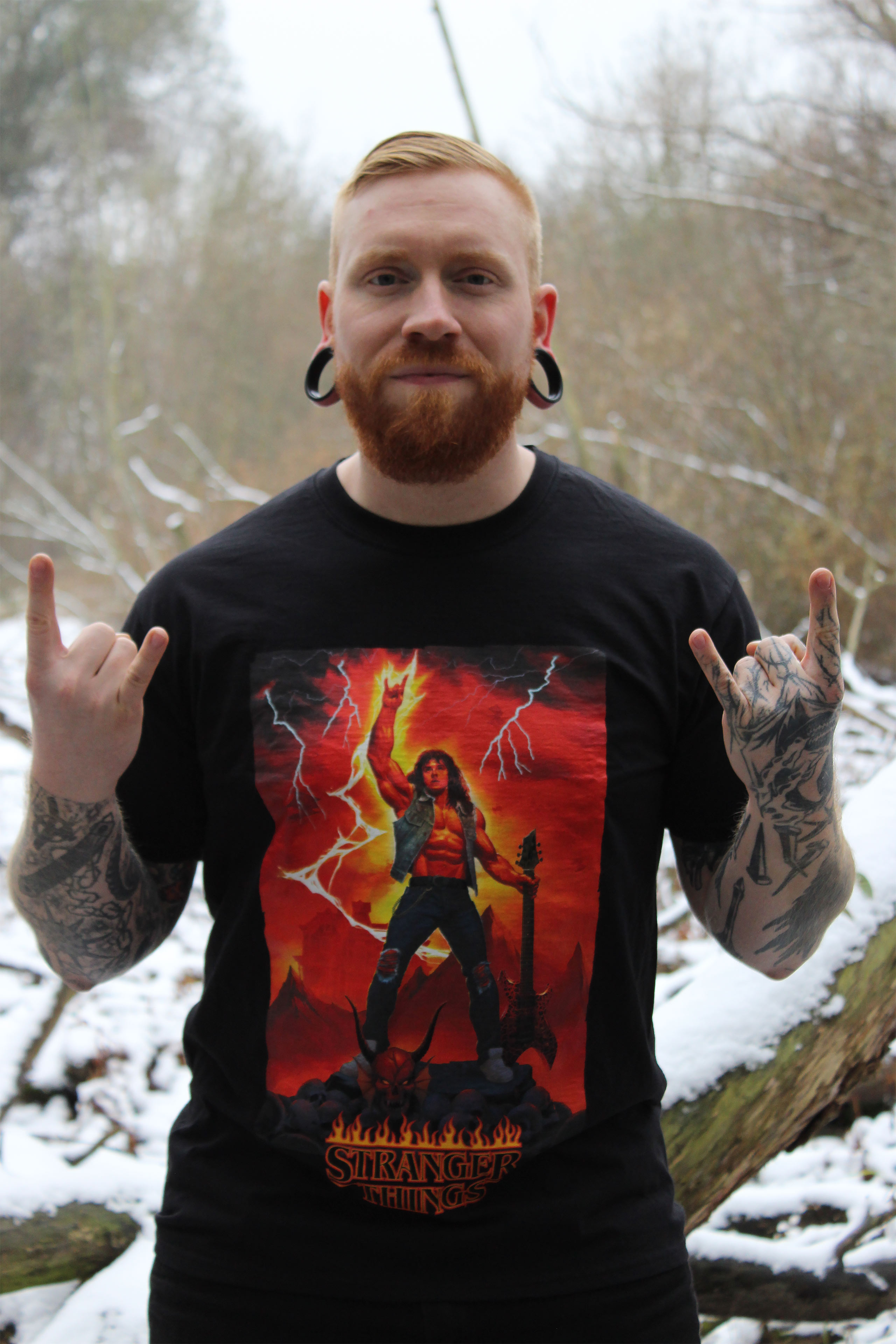 Stranger Things - Eddie Rocks T-Shirt schwarz