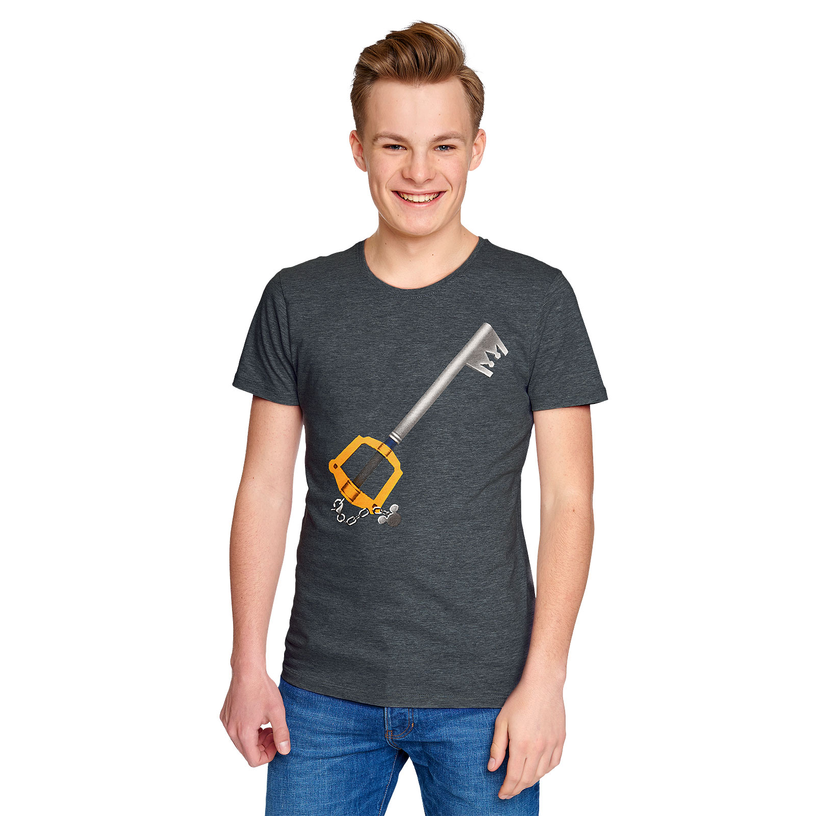 Kingdom Hearts - Schlüsselschwert T-Shirt grau