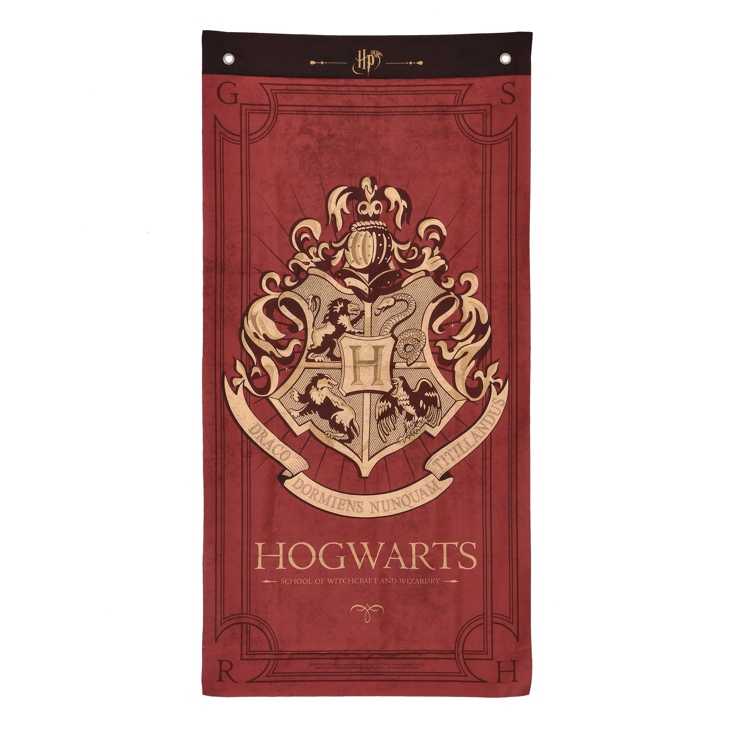 Harry Potter - Hogwarts Wappen Wall Scroll rot
