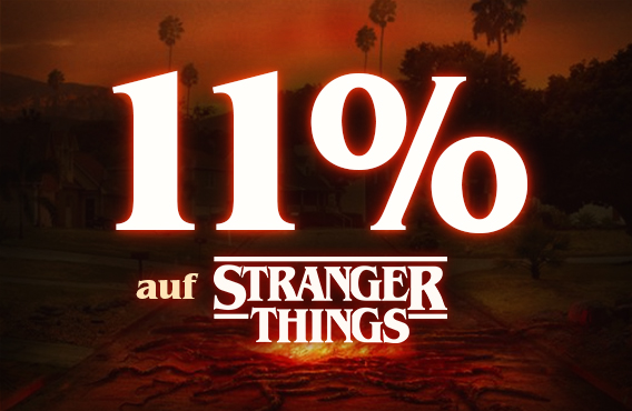 Aktion: 11% Rabatt auf Stranger Things Merch - noch bis zum 8. Juli