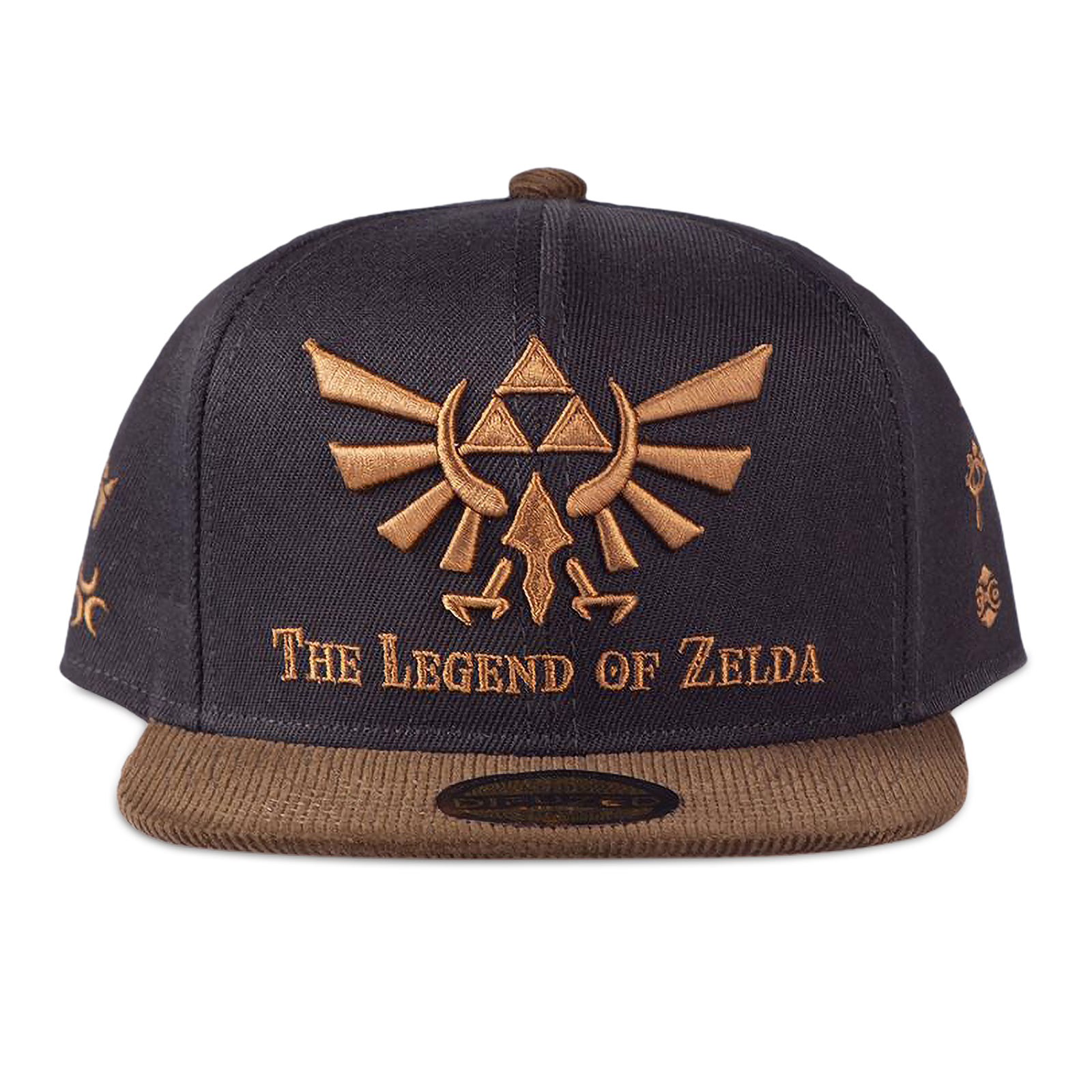 Zelda - Hyrule Logo Snapback Cap schwarz-braun